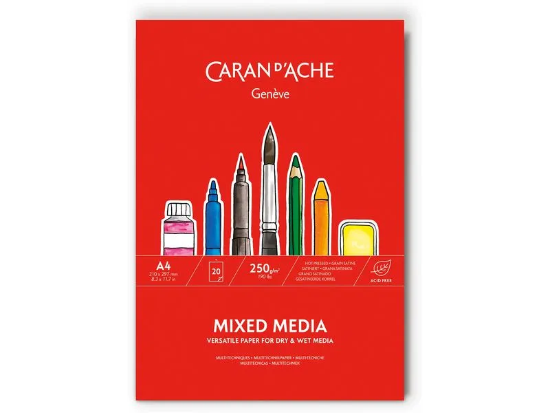 Caran d'Ache Zeichenblock Multitechnik A4