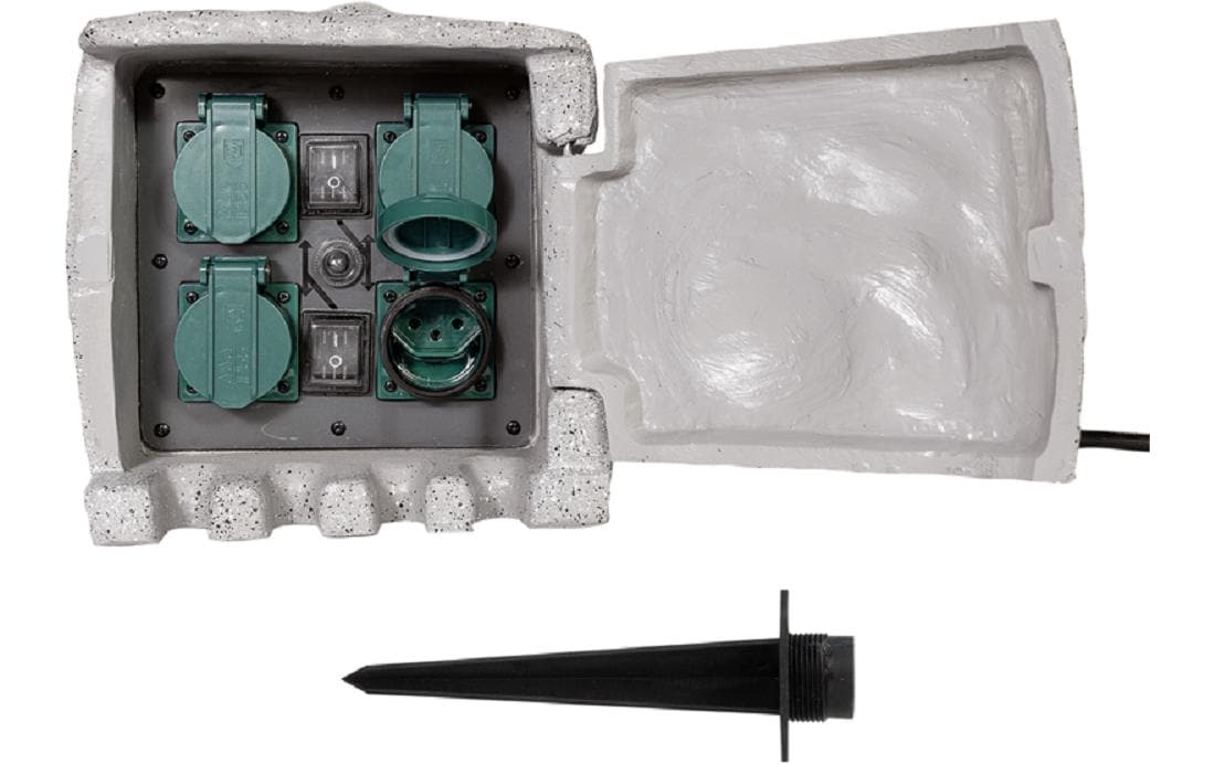 STEFFEN Gartenstromverteiler 4xT13 Gd 3 x 1.5 mm2 3m mit Schalter