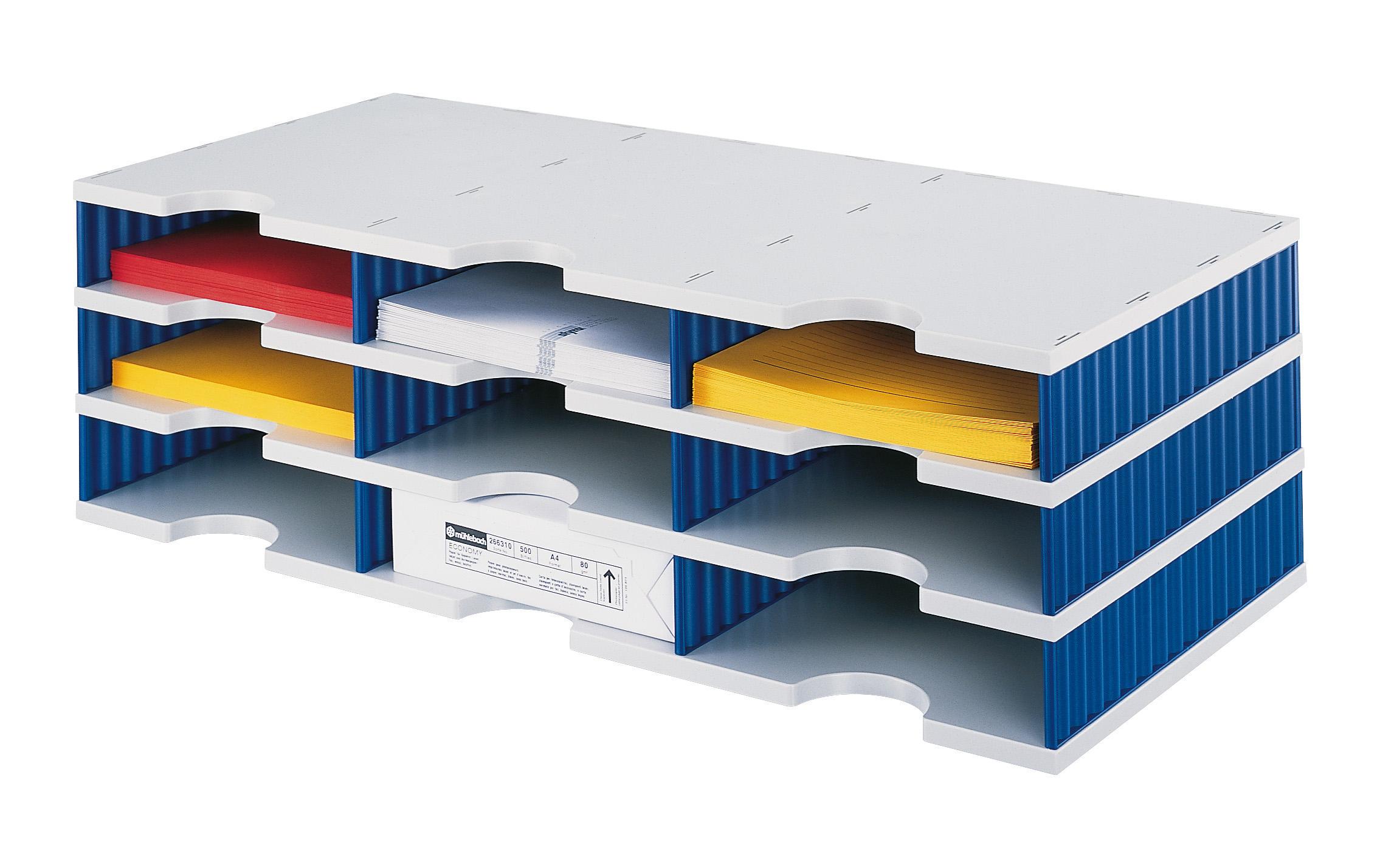 Styro Dokumentenablage styrodoc trio Standard, Blau, 9 Fächer Styro Dokumentenablage styrodoc trio Standard, Blau, 9 Fächer