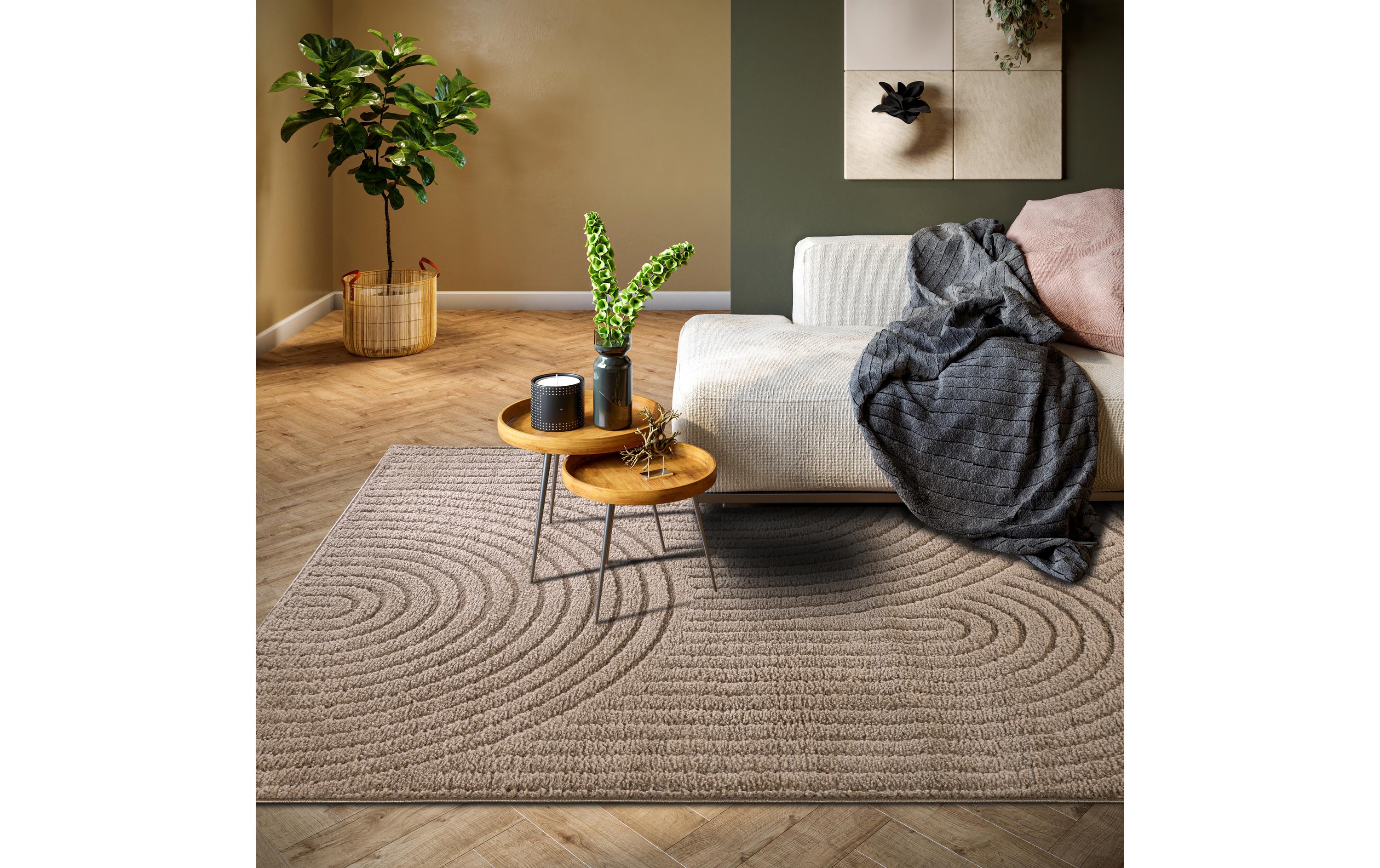 Elle Decoration Teppich Panglao 120 cm x 170 cm, Taupe