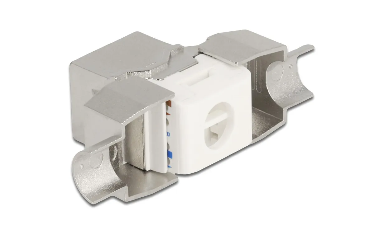 Delock Keystone-Modul RJ45 LSA, Cat.6A werkzeugfrei, geschirmt Delock Keystone-Modul RJ45 LSA, Cat.6A werkzeugfrei, geschirmt
