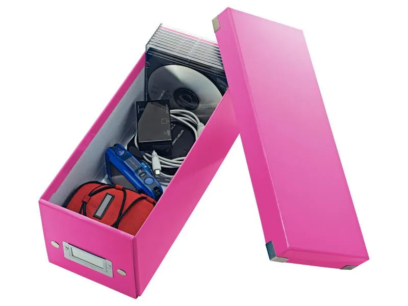Leitz Aufbewahrungsbox 30 CD-Hüllen, Pink Leitz Aufbewahrungsbox 30 CD-Hüllen, Pink