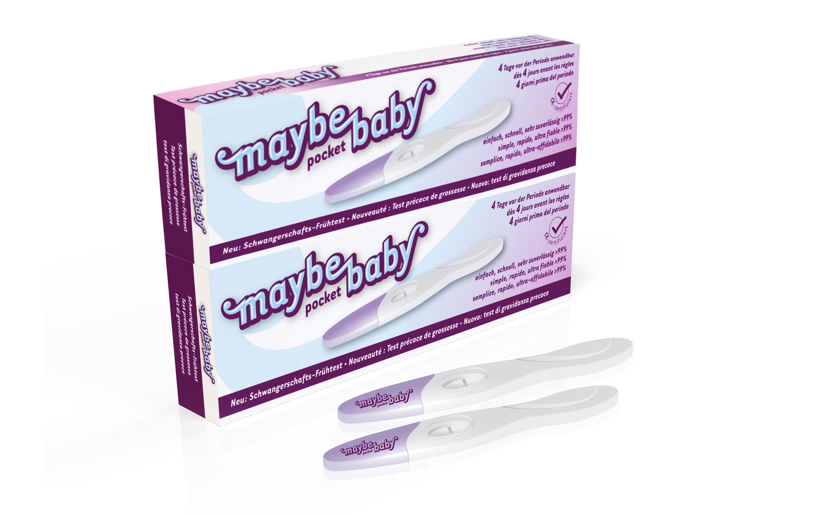 maybe-baby Schwangerschaftstest Pocket Frühtest 2er Pack maybe-baby Schwangerschaftstest Pocket Frühtest 2er Pack