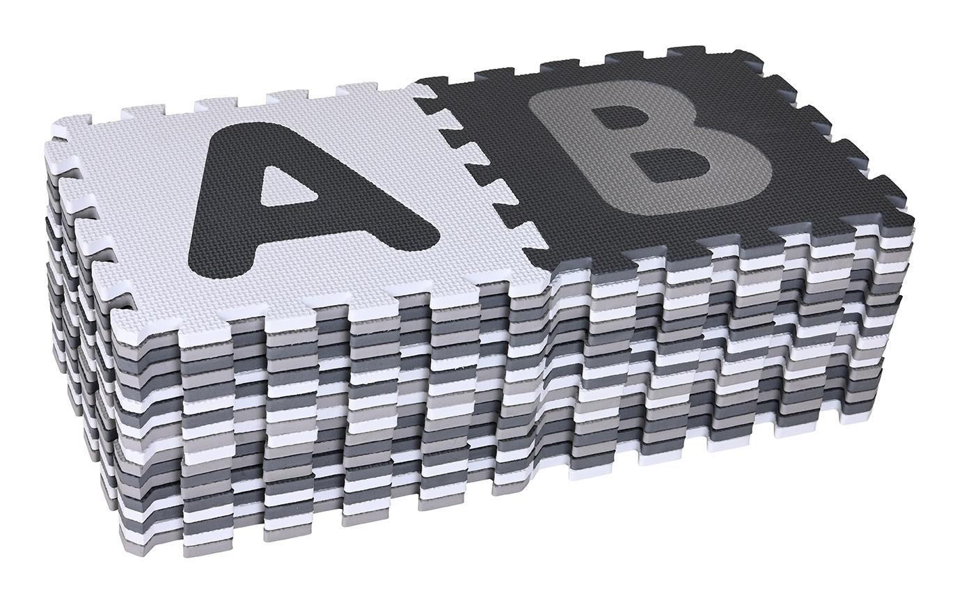 Knorrtoys Puzzlematte Alphabet + Zahlen grau-weiss