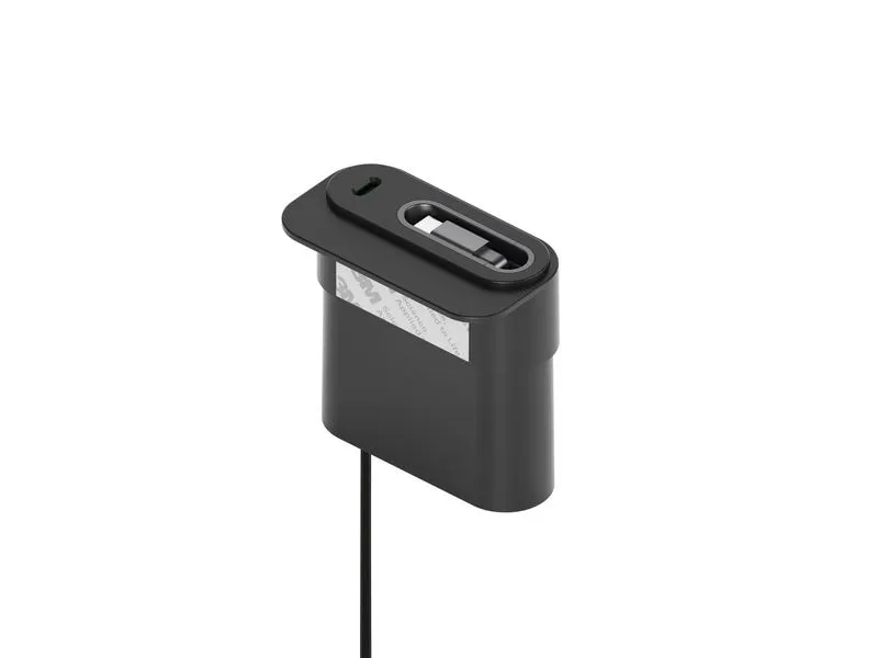 Schönenberger Mini Desktop Charger USB C PD20W Schwarz mit ausziehbarem USB-C Kabel