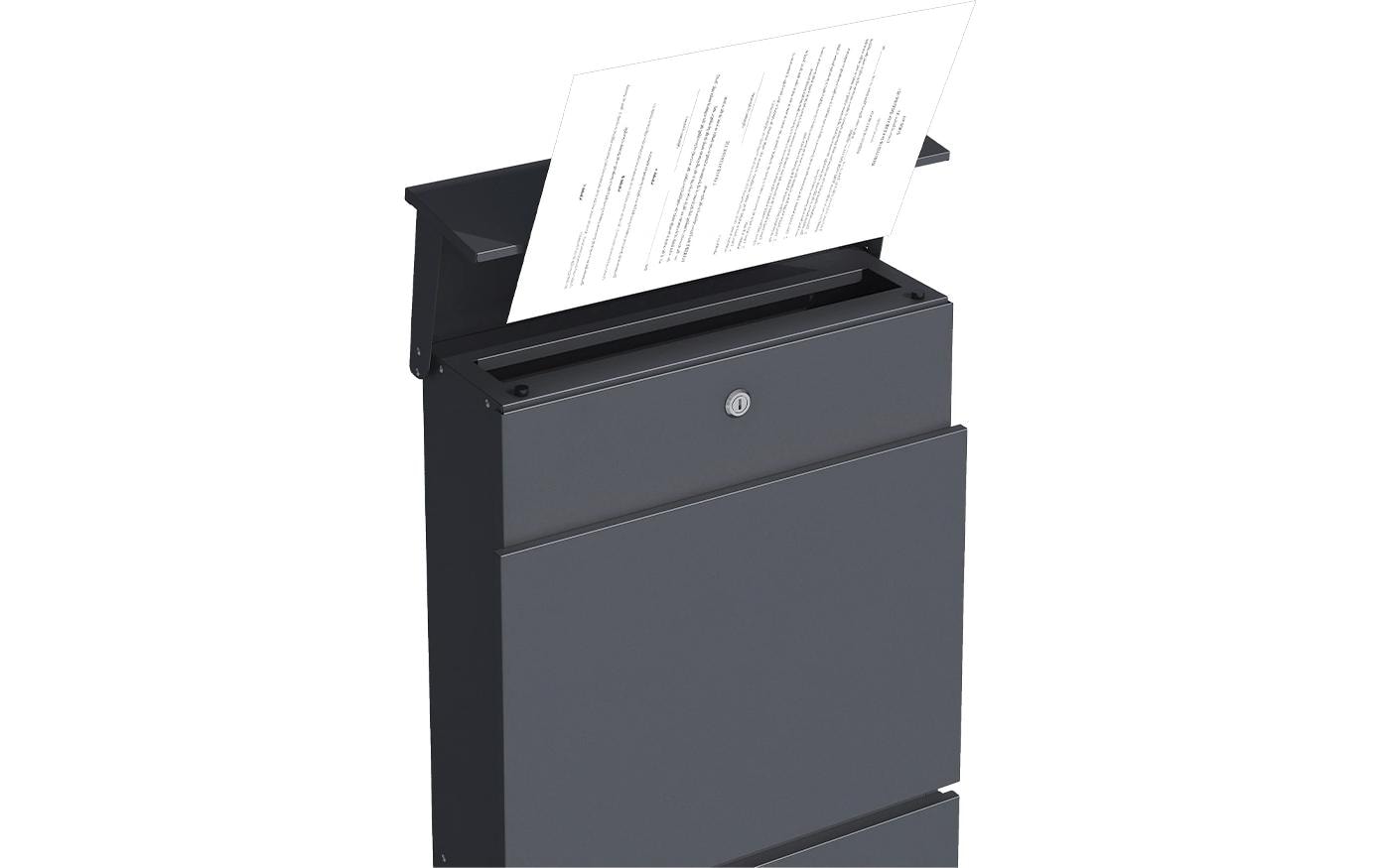 Holmberg Briefkasten 39.5 x 14.2 x 115 cm Anthrazit