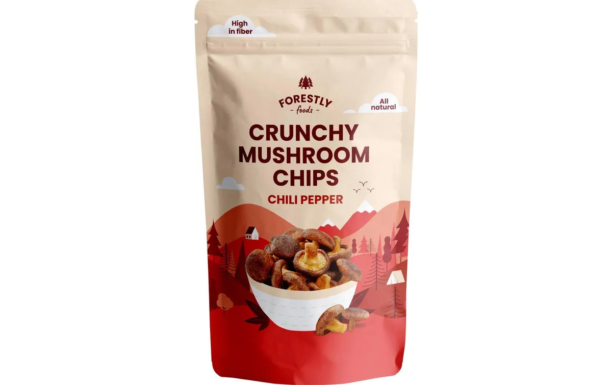 Forestly Foods Crunchy Mushroom Chips – Chili 50 g Forestly Foods Crunchy Mushroom Chips – Chili 50 g