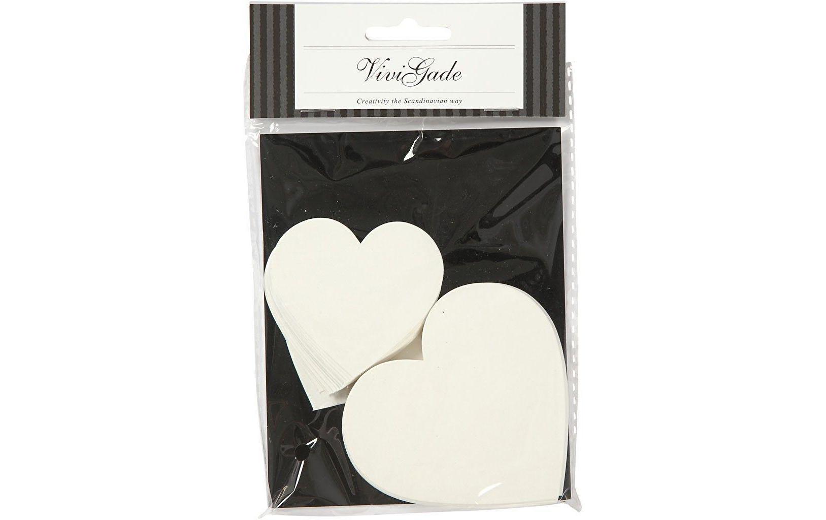 Creativ Company Geschenk-Topper Herzen, 6 + 8.5 cm, Weiss Creativ Company Geschenk-Topper Herzen, 6 + 8.5 cm, Weiss