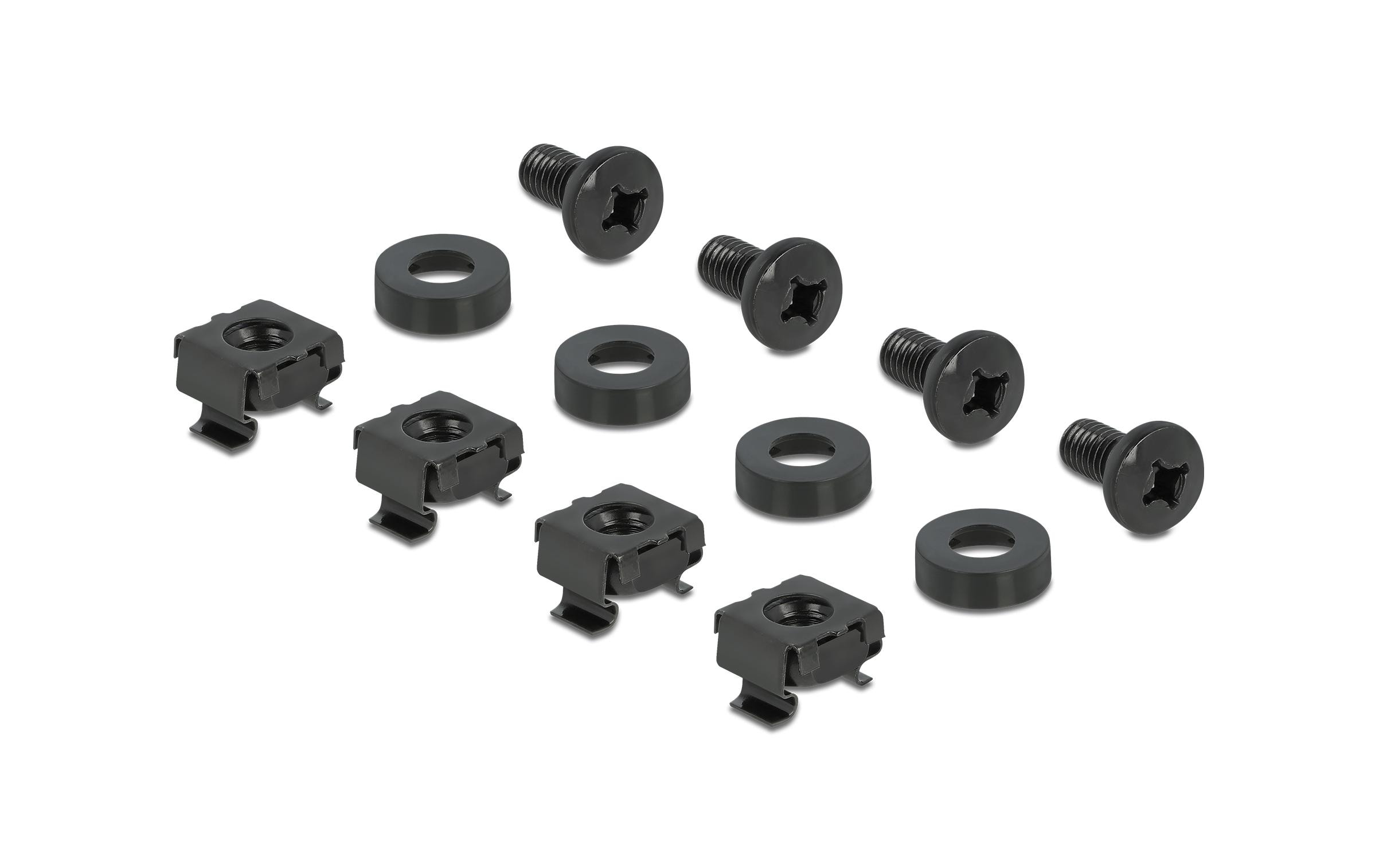 Delock Hutschienenpanel 1HE 10, Schwarz