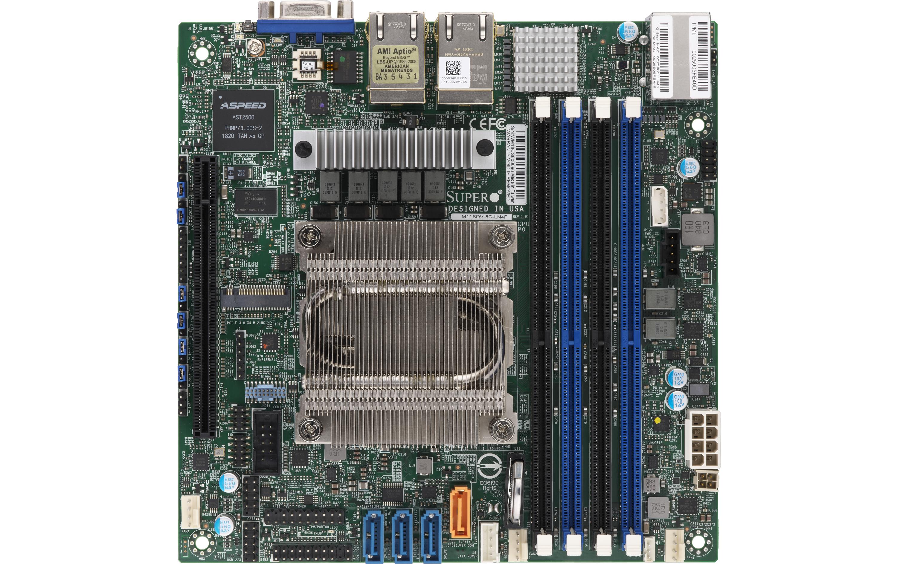 Supermicro Mainboard M11SDV-8C-LN4F Supermicro Mainboard M11SDV-8C-LN4F