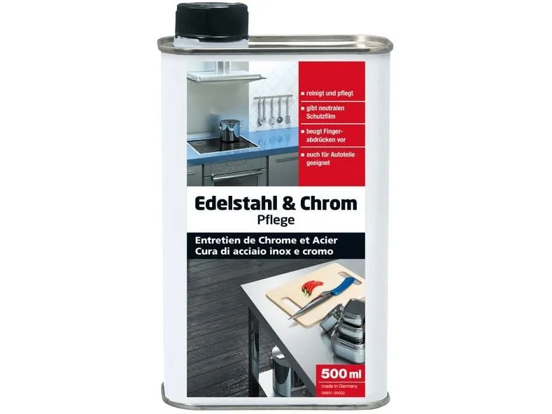 Glutoclean Edelstahl- + Chrompflege 500 ml