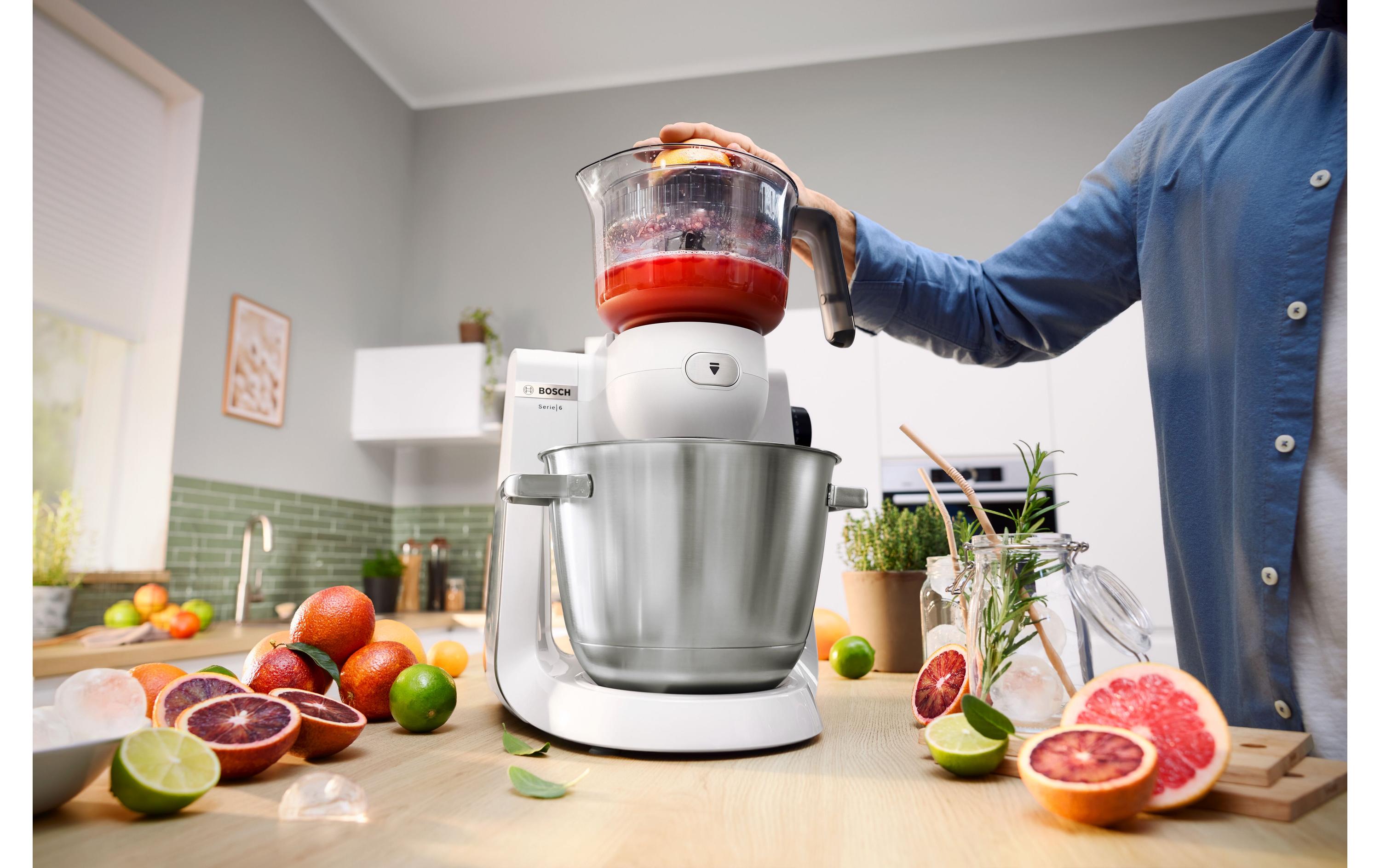 Bosch Küchenmaschine Serie 6 MUMS6EW22 Edelstahl/Weiss