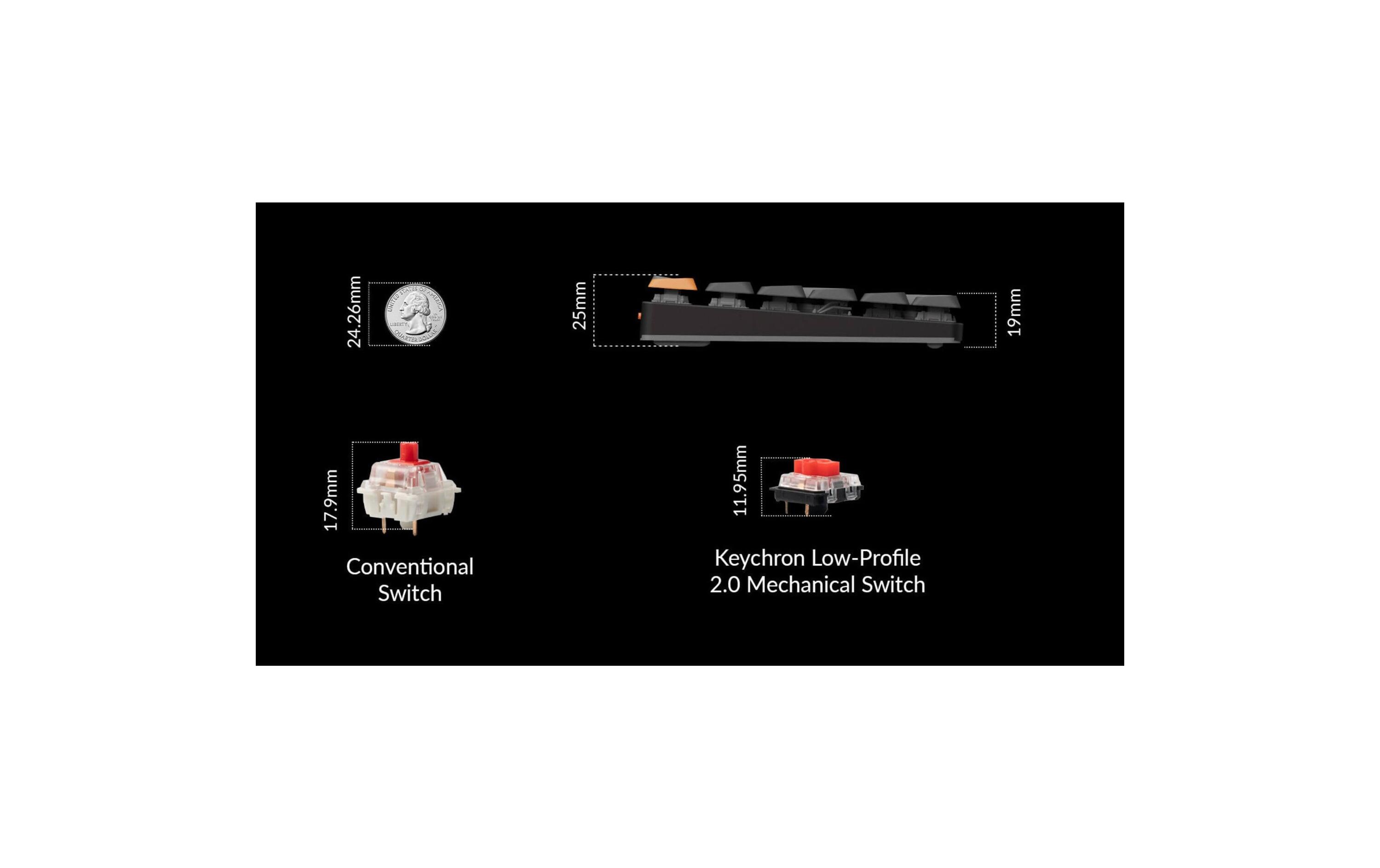 Keychron Gaming-Tastatur K1 QMK Version 6 Brown Switch Keychron Gaming-Tastatur K1 QMK Version 6 Brown Switch