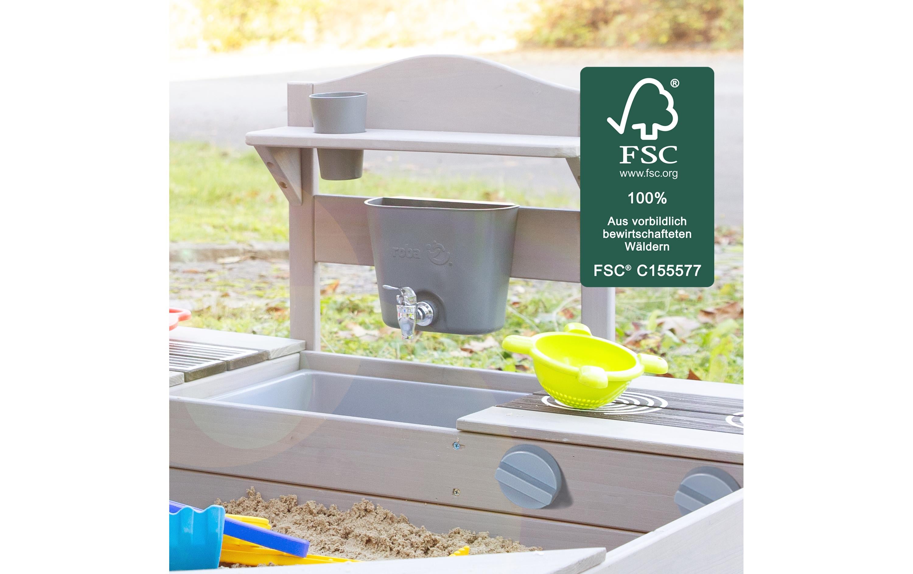 roba 2 in 1 Balkonsandkasten mit Matschküche