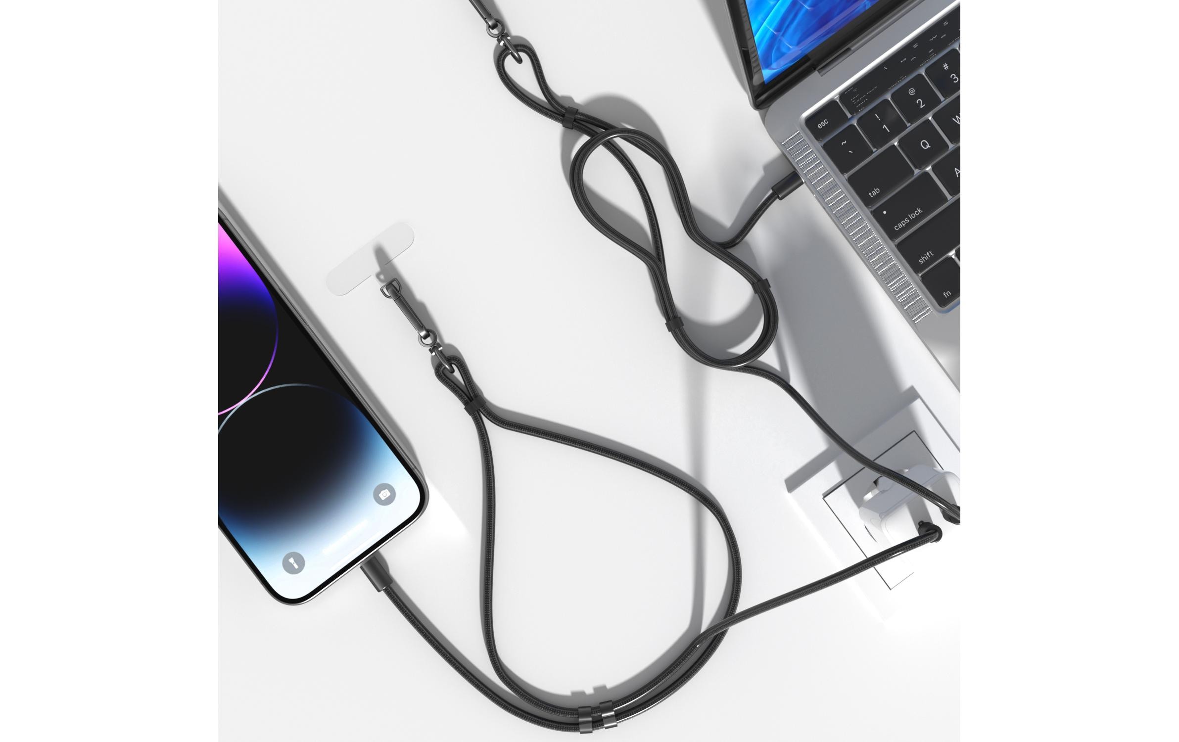 4smarts Tragegurt USB-C PhonoLace Opal Rot