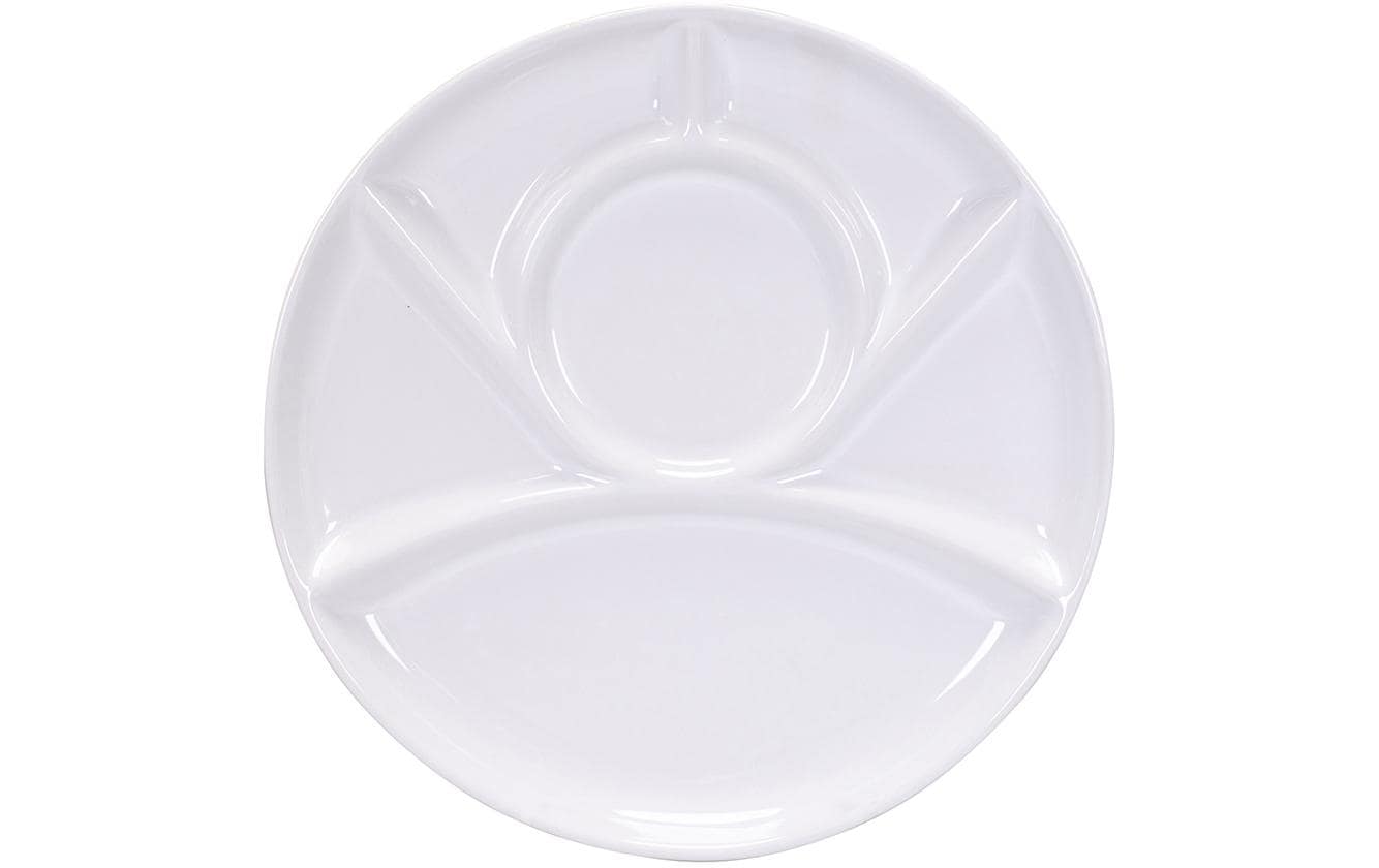 Kadastar Fondue-Teller Classic, 23 cm Weiss