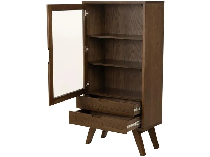AC Design Vitrine A-Line Dunkelbraun72 x 36 x 145 cm
