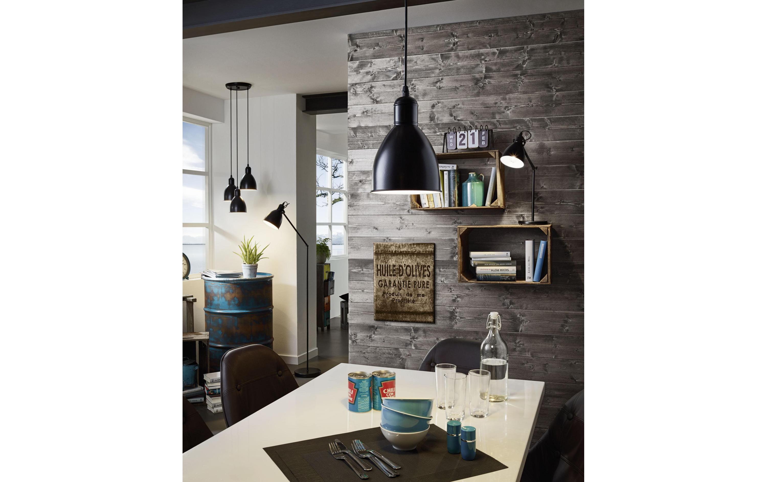 EGLO Leuchten PRIDDY 1x E27 Schwarz