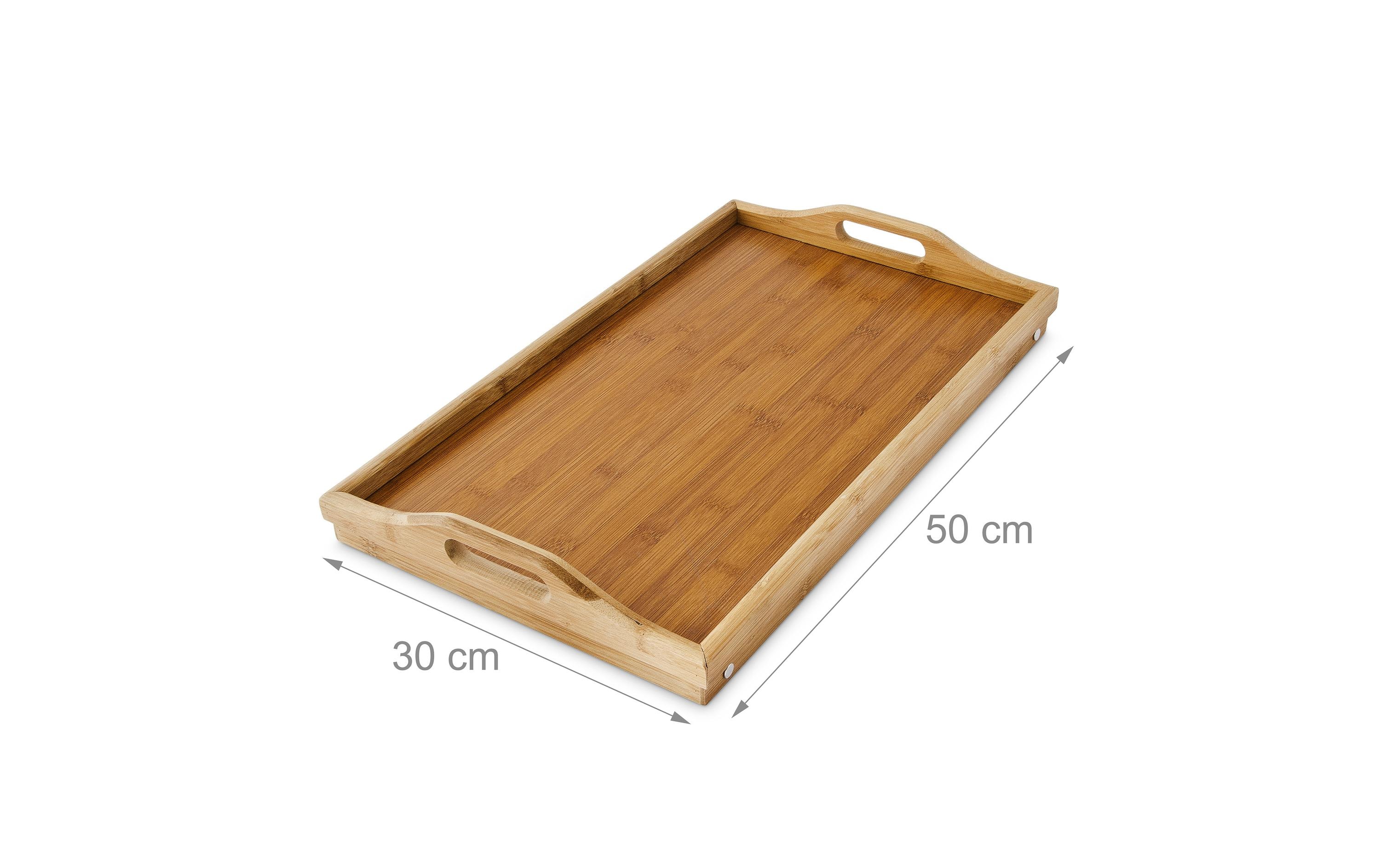 relaxdays Serviertablett Hellbraun