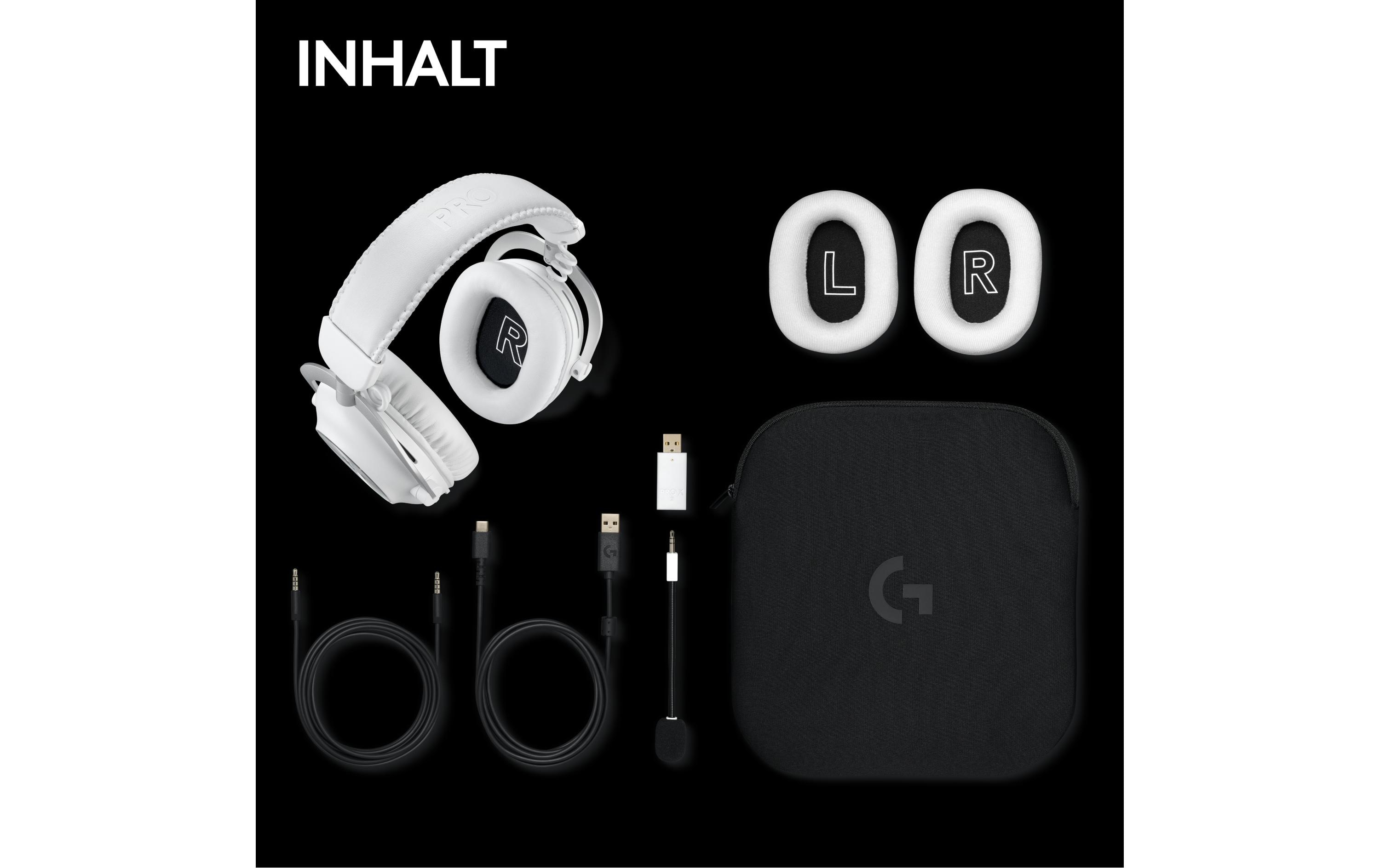 Logitech Headset G Pro X 2 Wireless Lightspeed Gaming Weiss