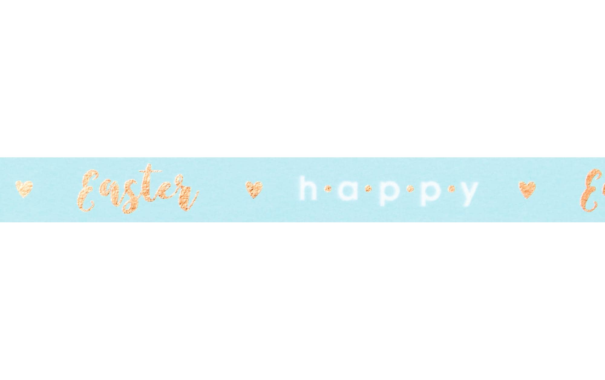 Folia Washi-Tape Happy Easter, 15 mm x 5 m, Roségold