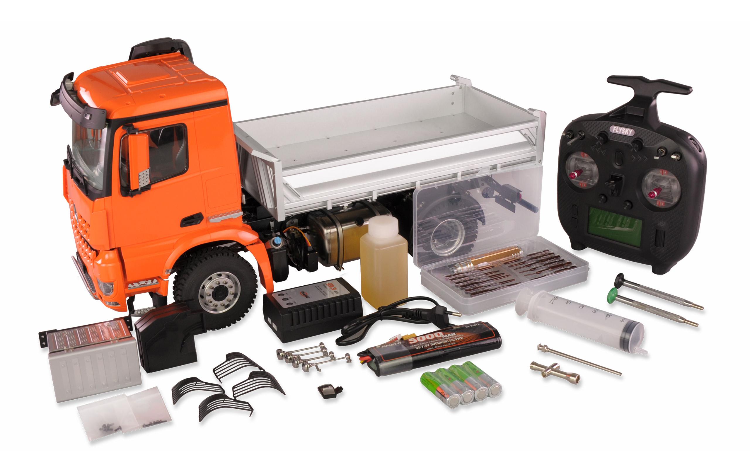 Amewi Muldenkipper Pro Hydraulik, MB Arocs, Orange, 1:14, RTR Amewi Muldenkipper Pro Hydraulik, MB Arocs, Orange, 1:14, RTR