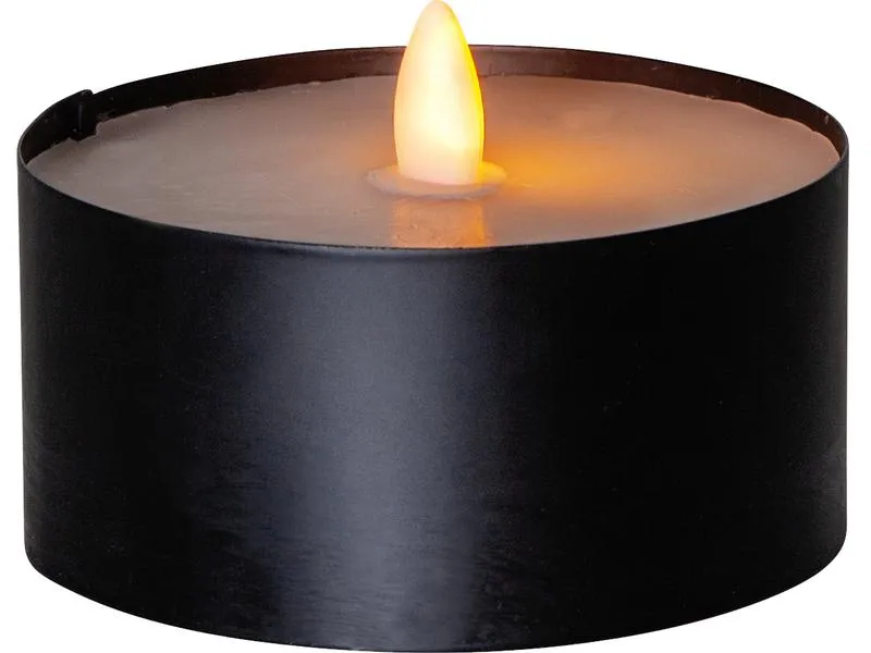Star Trading LED Teelicht Maxi Ø 10 x 7 cm, Schwarz Star Trading LED Teelicht Maxi Ø 10 x 7 cm, Schwarz