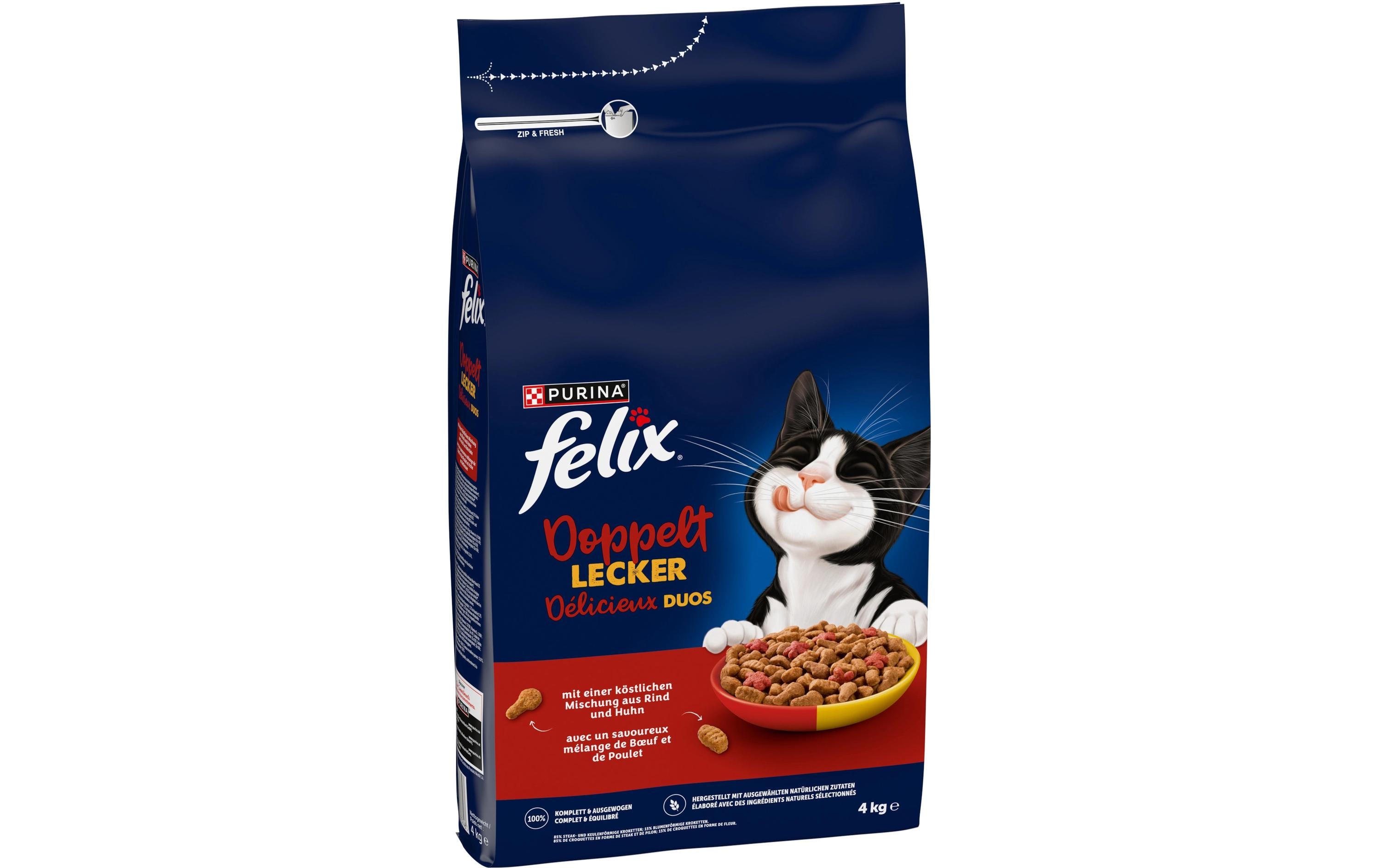Felix Trockenfutter Doppelt Lecker Adult Fleisch 4 kg