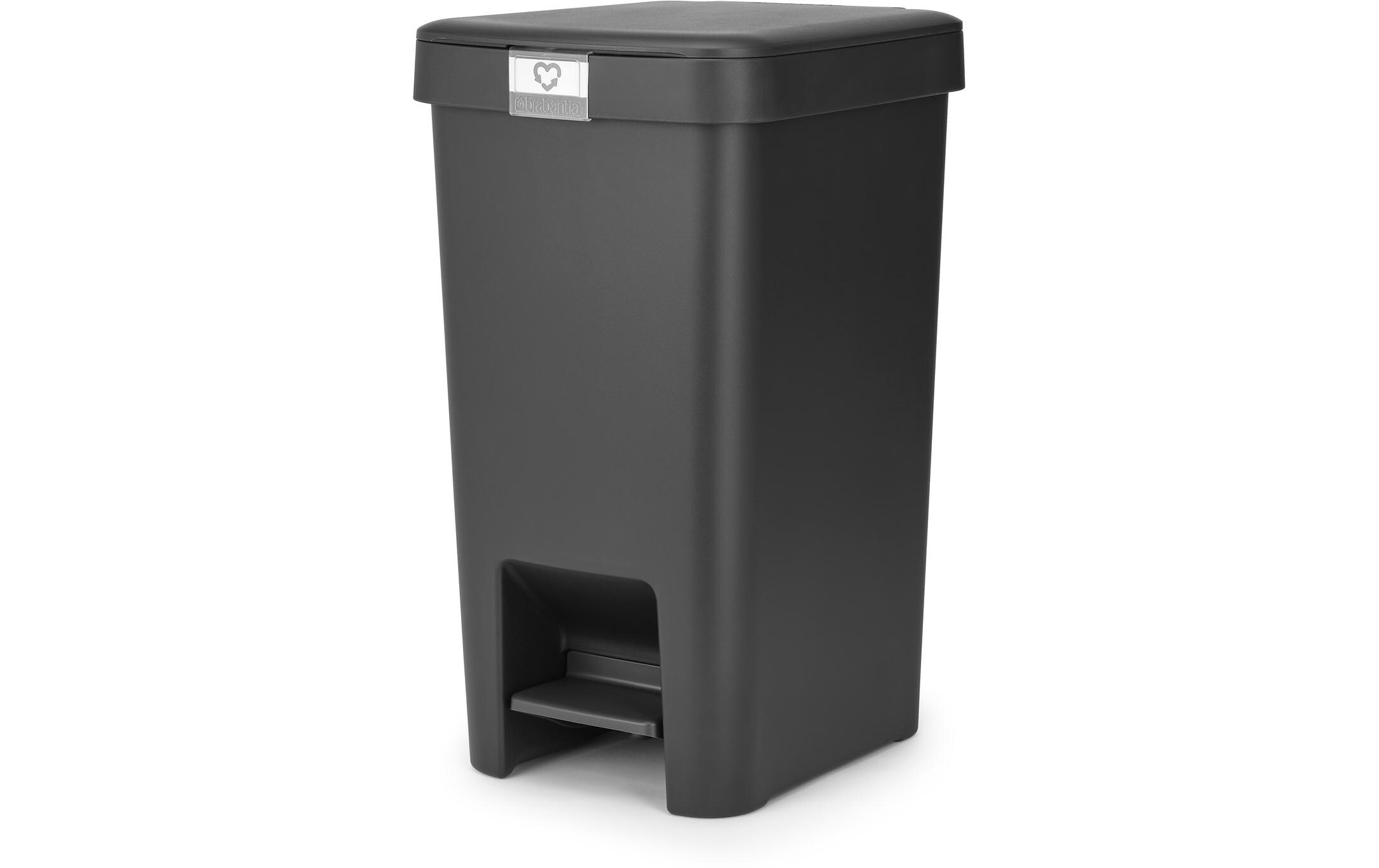Brabantia Recyclingbehälter StepUp 16 l, Dunkelgrau