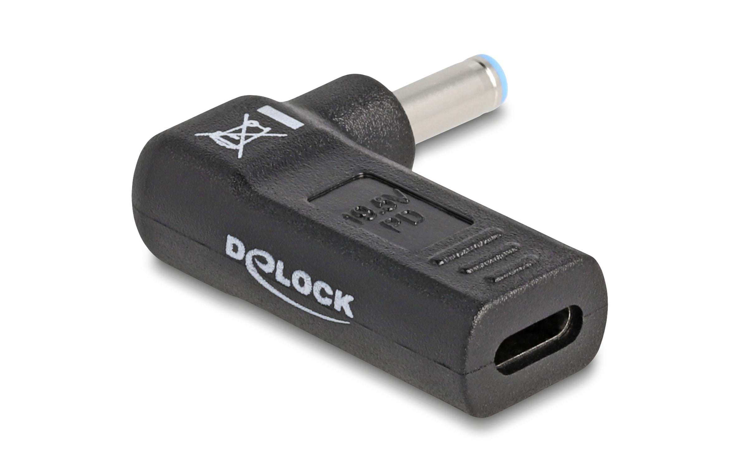 Delock Adapter USB-C zu HP 4.5 x 3.0 mm 90° gewinkelt Delock Adapter USB-C zu HP 4.5 x 3.0 mm 90° gewinkelt