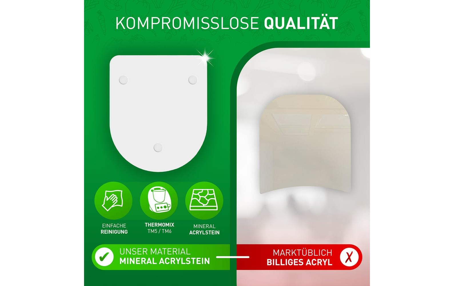 Flipline Gleitbrett für Thermomix – Mineral-Acrylstein