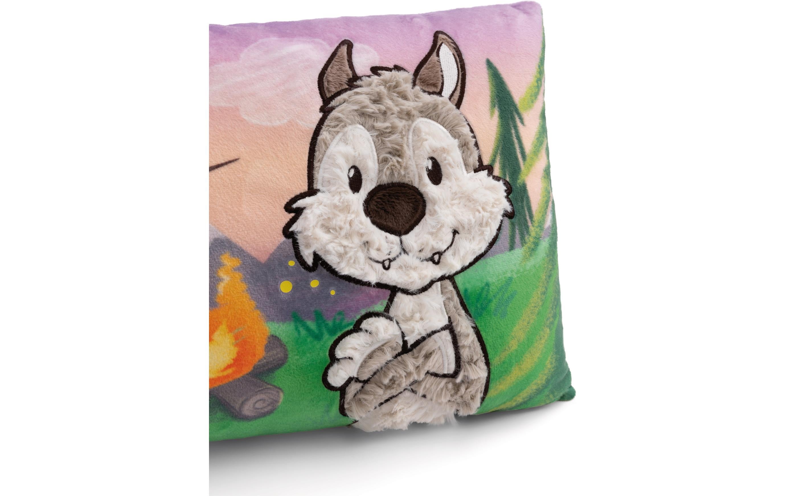 Nici Green Kissen Wolf Winny und Streifenhörnchen Jojo rechteckig