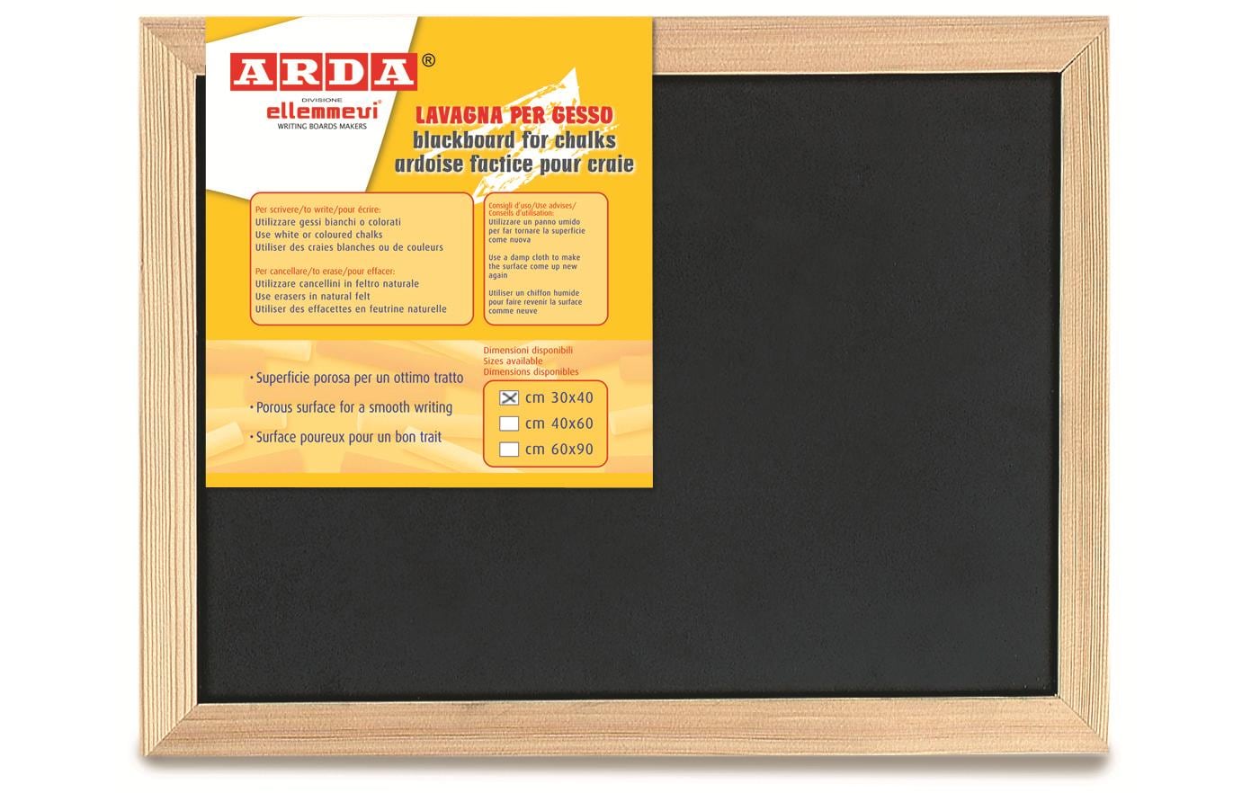 Arda Kreidetafel Blackboard 30 x 40 cm, Schwarz Arda Kreidetafel Blackboard 30 x 40 cm, Schwarz