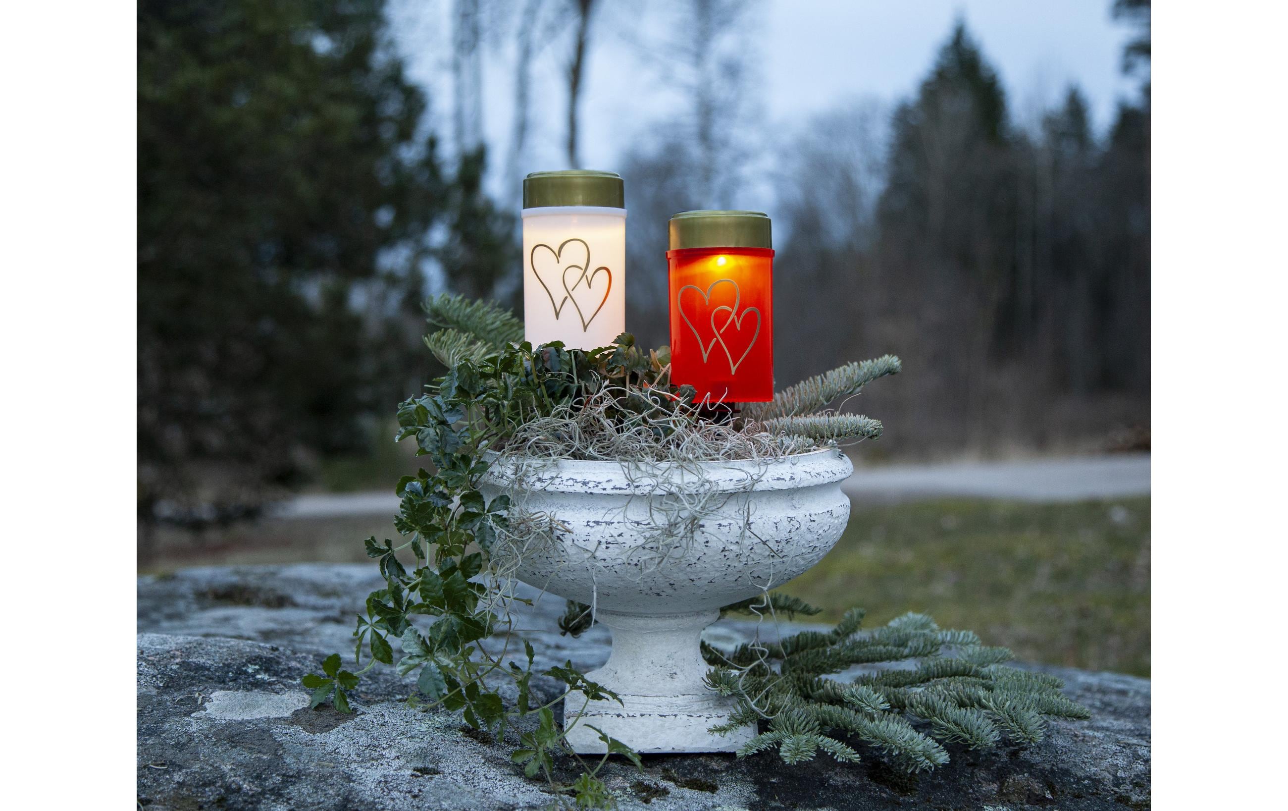 Star Trading Solar Kerze Hearty Warmweiss, 1 LED