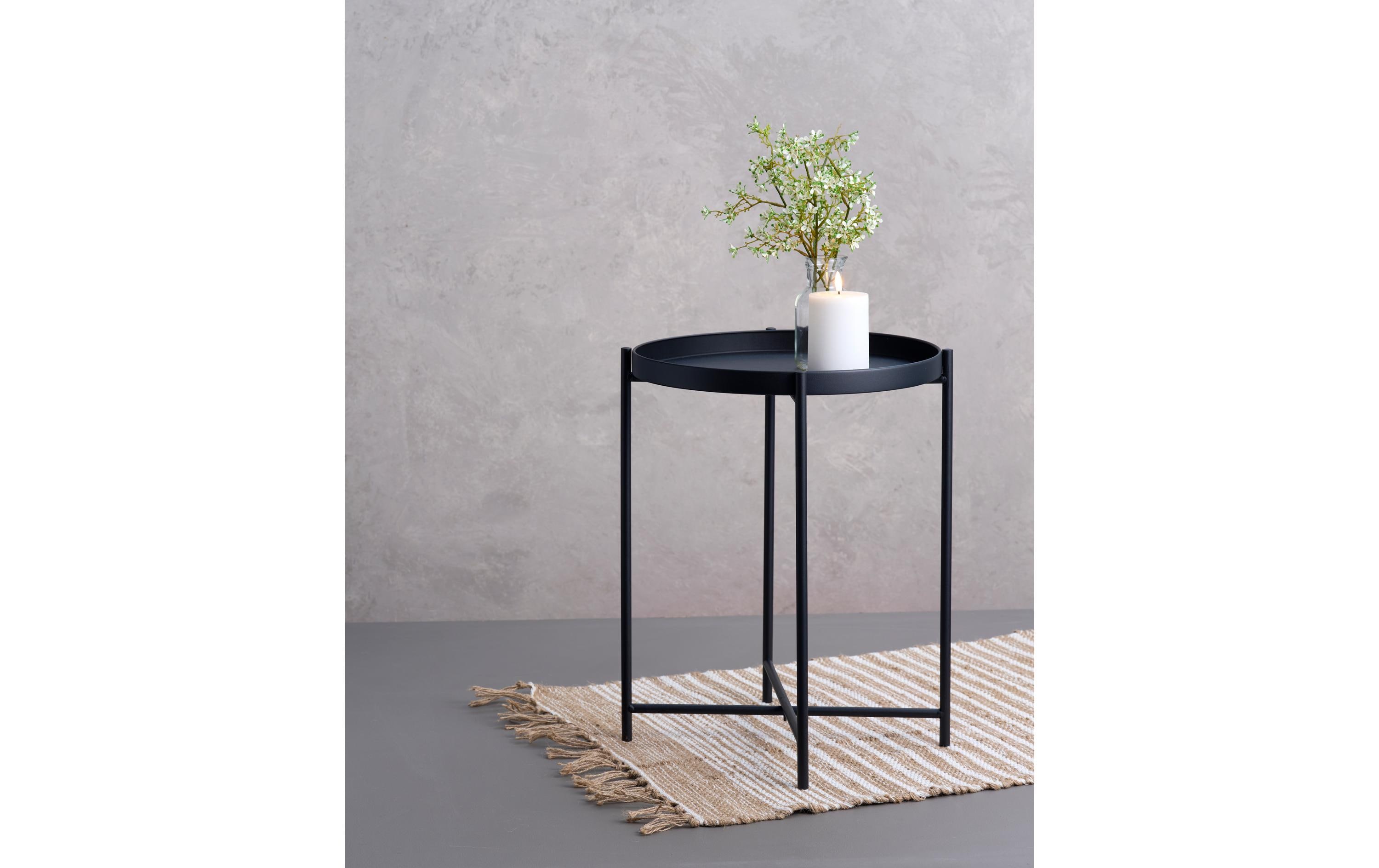 Schou Beistelltisch Ø 38 cm, Schwarz