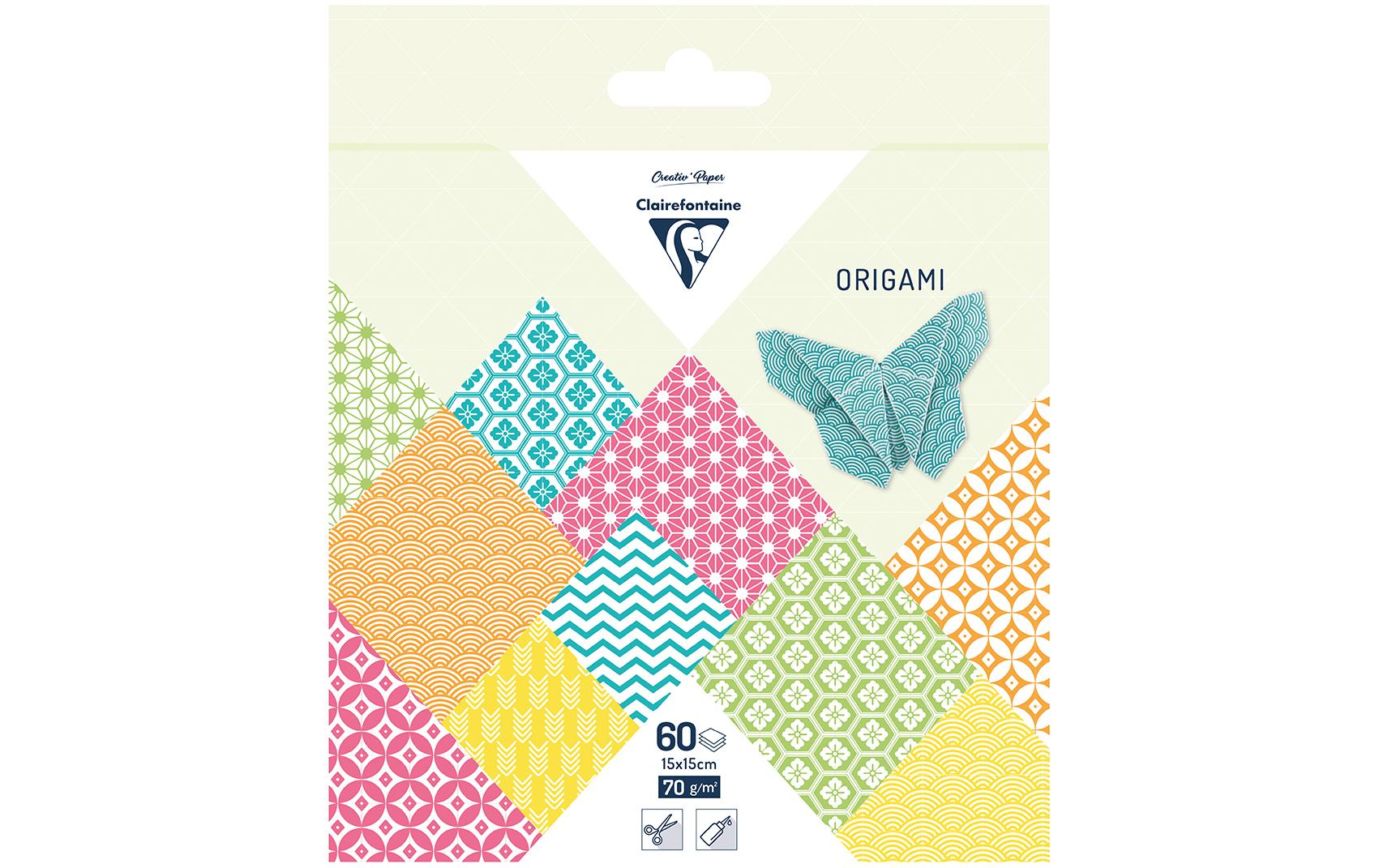 Clairefontaine Bastelpapier Origami Papier Sommer, 60 Blatt Clairefontaine Bastelpapier Origami Papier Sommer, 60 Blatt