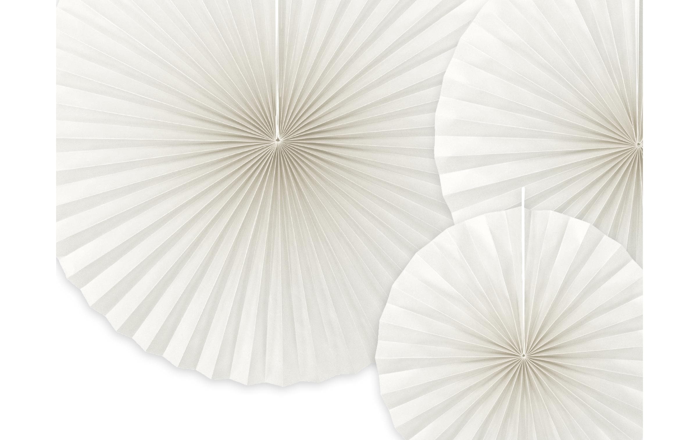 Partydeco Rosetten 3 Stück, Cremeweiss Partydeco Rosetten 3 Stück, Cremeweiss