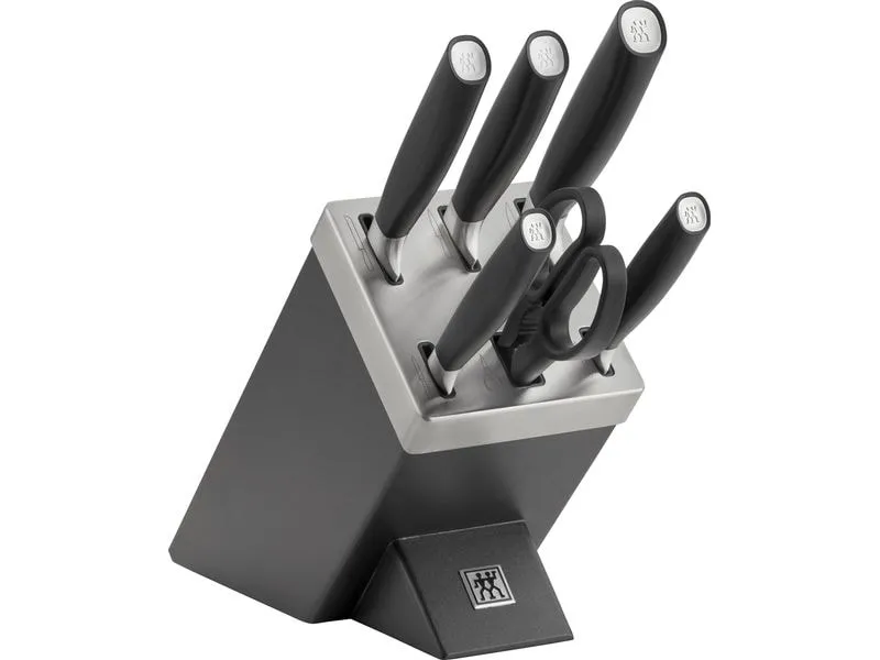 Zwilling Messerblock-Set mit Messer All Star Chromsilber, 7-teilig Zwilling Messerblock-Set mit Messer All Star Chromsilber, 7-teilig