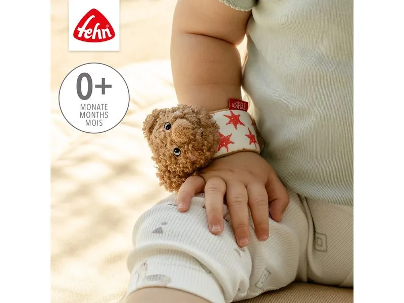 fehn Rasselarmband Bär, Plüsch / Velours, Braun, 15 cm fehn Rasselarmband Bär, Plüsch / Velours, Braun, 15 cm