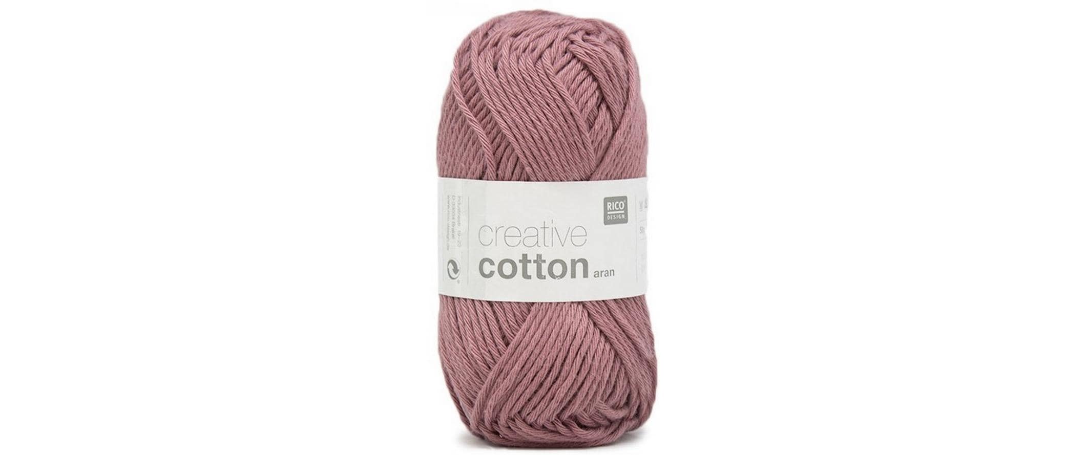 Rico Design Wolle Creative Cotton Aran 50 g, Smokey Berry