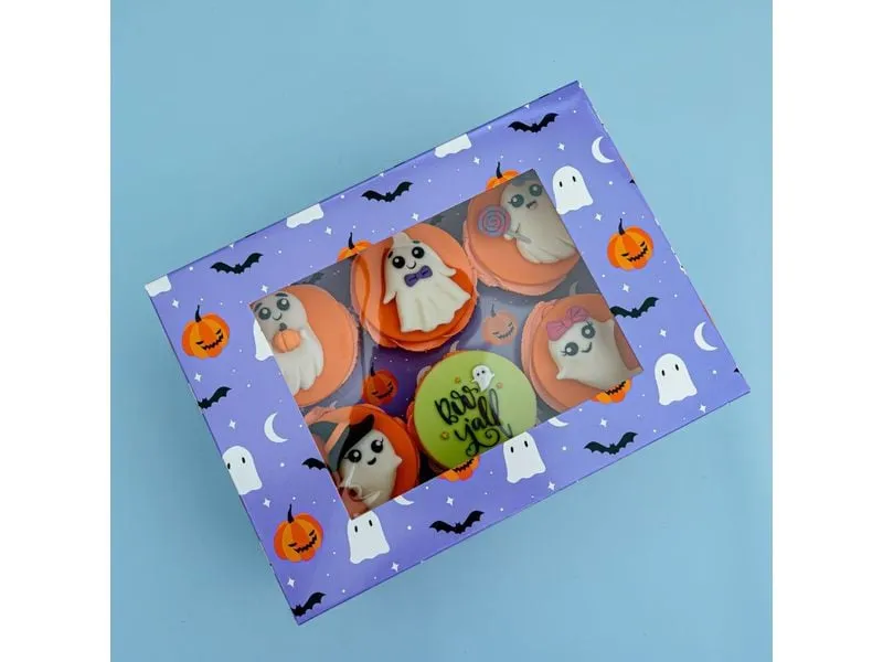 BackshopSchweiz Cupcake Box - 6 Cupcake -Halloween Nights 2 Stück, Violett BackshopSchweiz Cupcake Box - 6 Cupcake -Halloween Nights 2 Stück, Violett