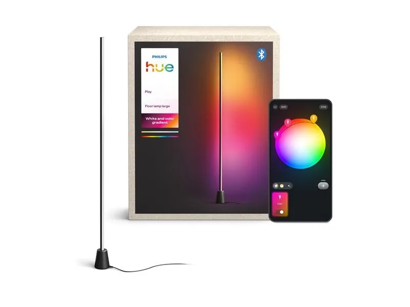 Philips Hue Stehleuchte smart Play Gradient 135 cm Schwarz Kunststoff