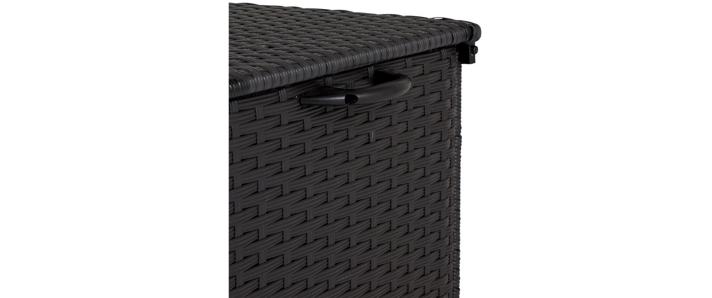 Schou Gartenbox Victor mit Rädern - 64 x 136 x 12 cm Schwarz