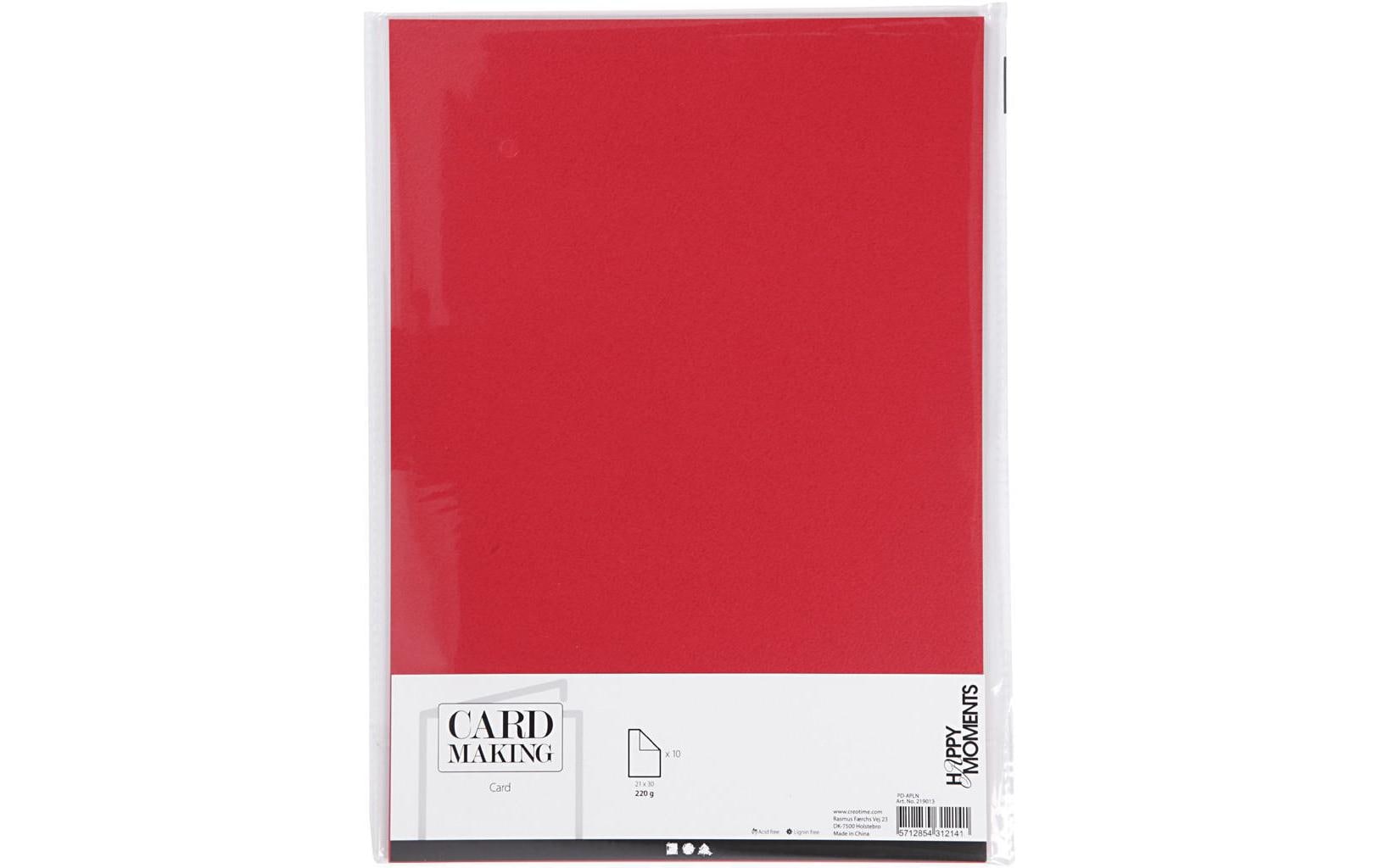 Creativ Company Fotokarton A4, 10 Blatt, Rot