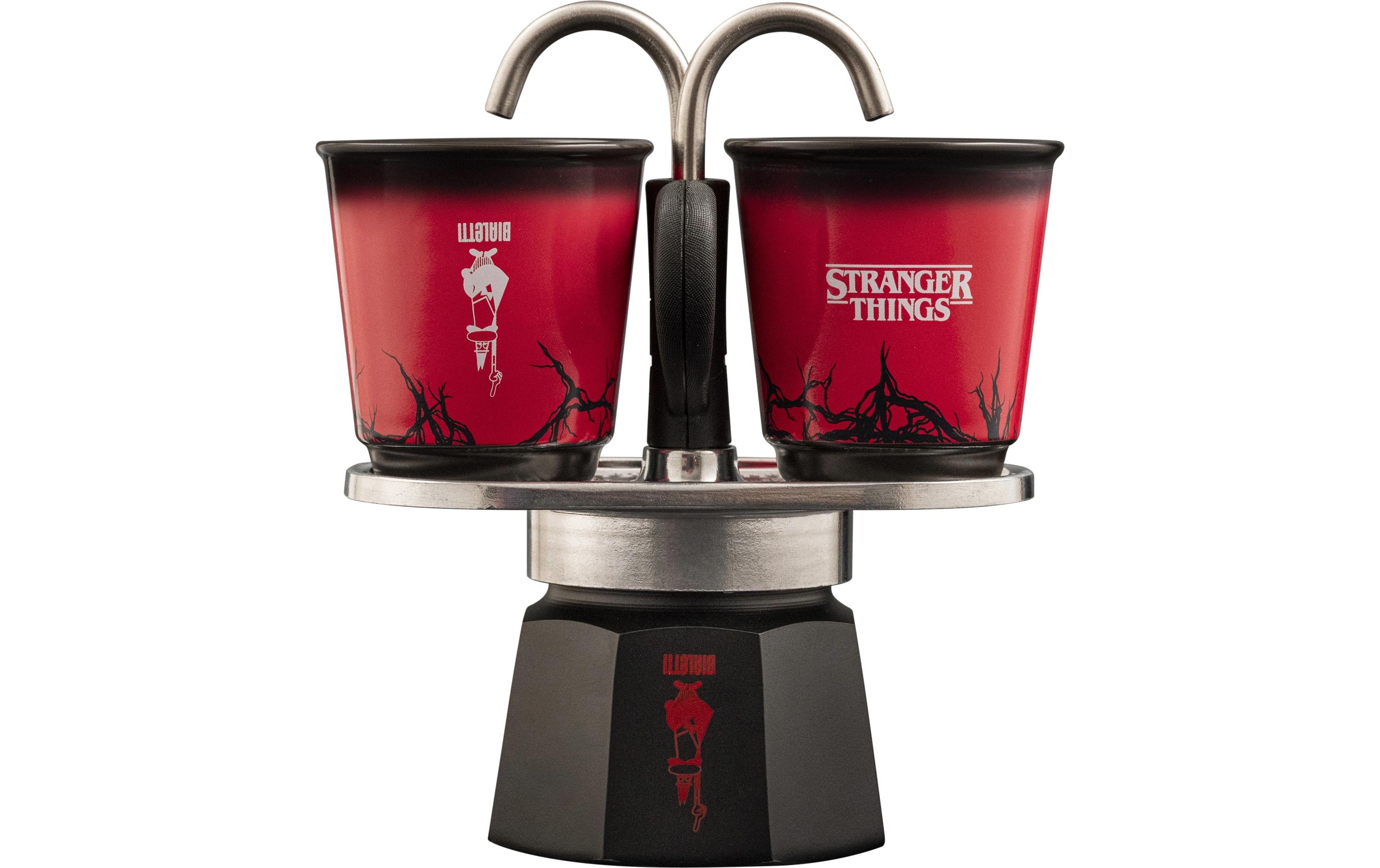 Bialetti Espressokanne Stranger Things, mit 2 Espressotassen
