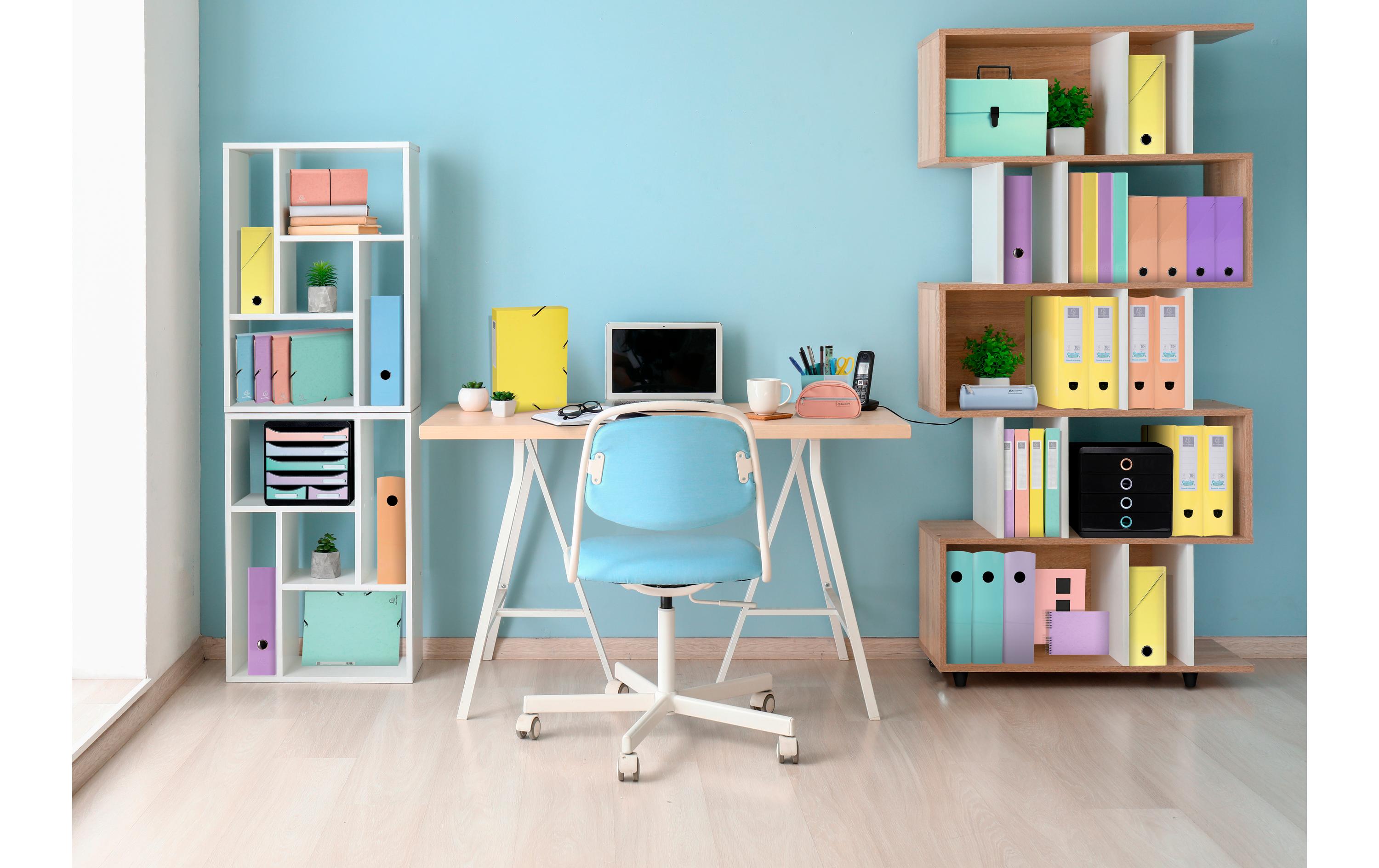 Exacompta Schubladenbox Big-Box Maxi 6 Schubladen, Mehrfarbig Aquarel