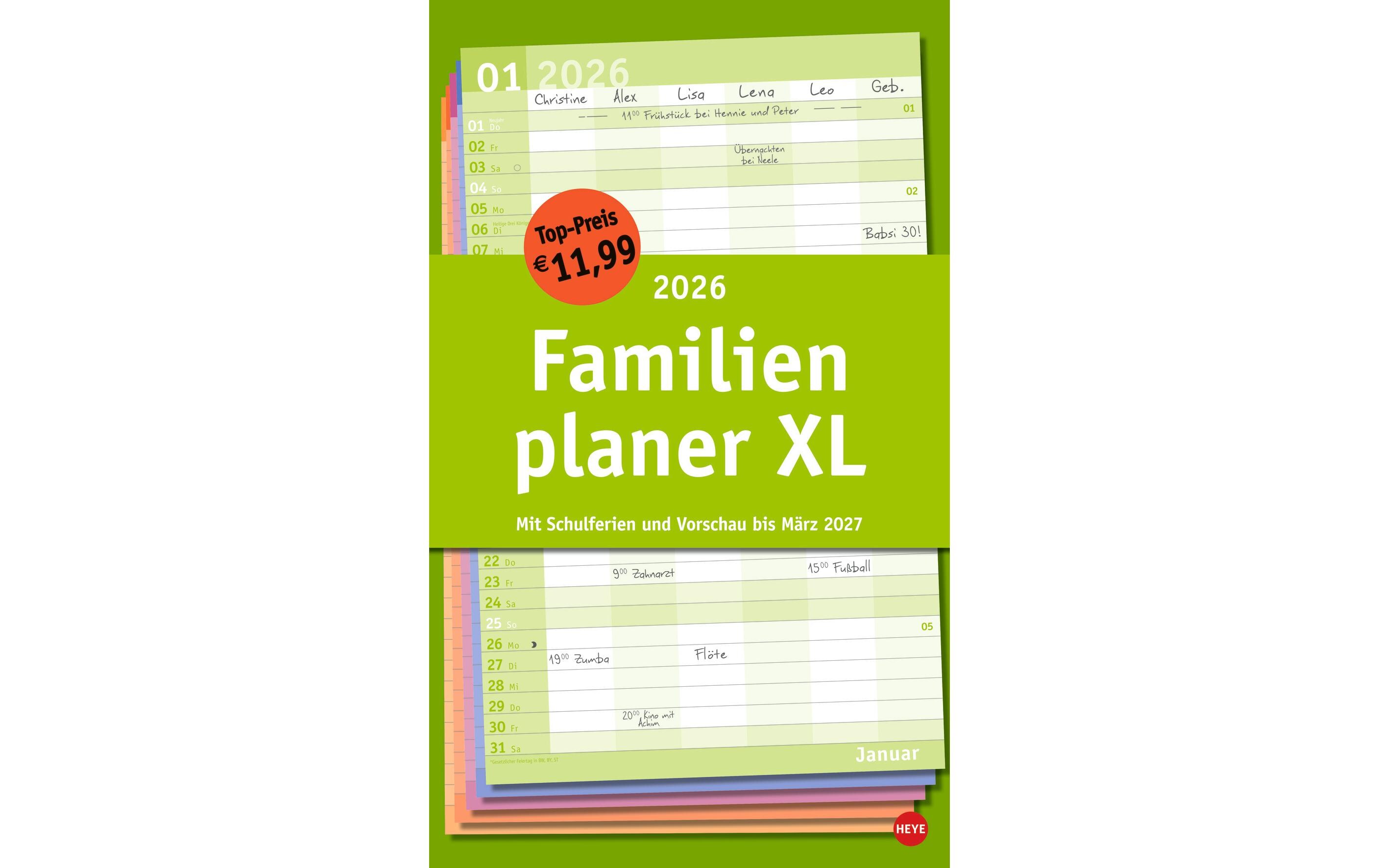 Heye Familienplaner Basic XL 2026