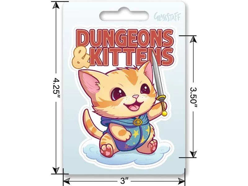 Glass Staff Dungeons & Kittens Sticker Mehrfarbig