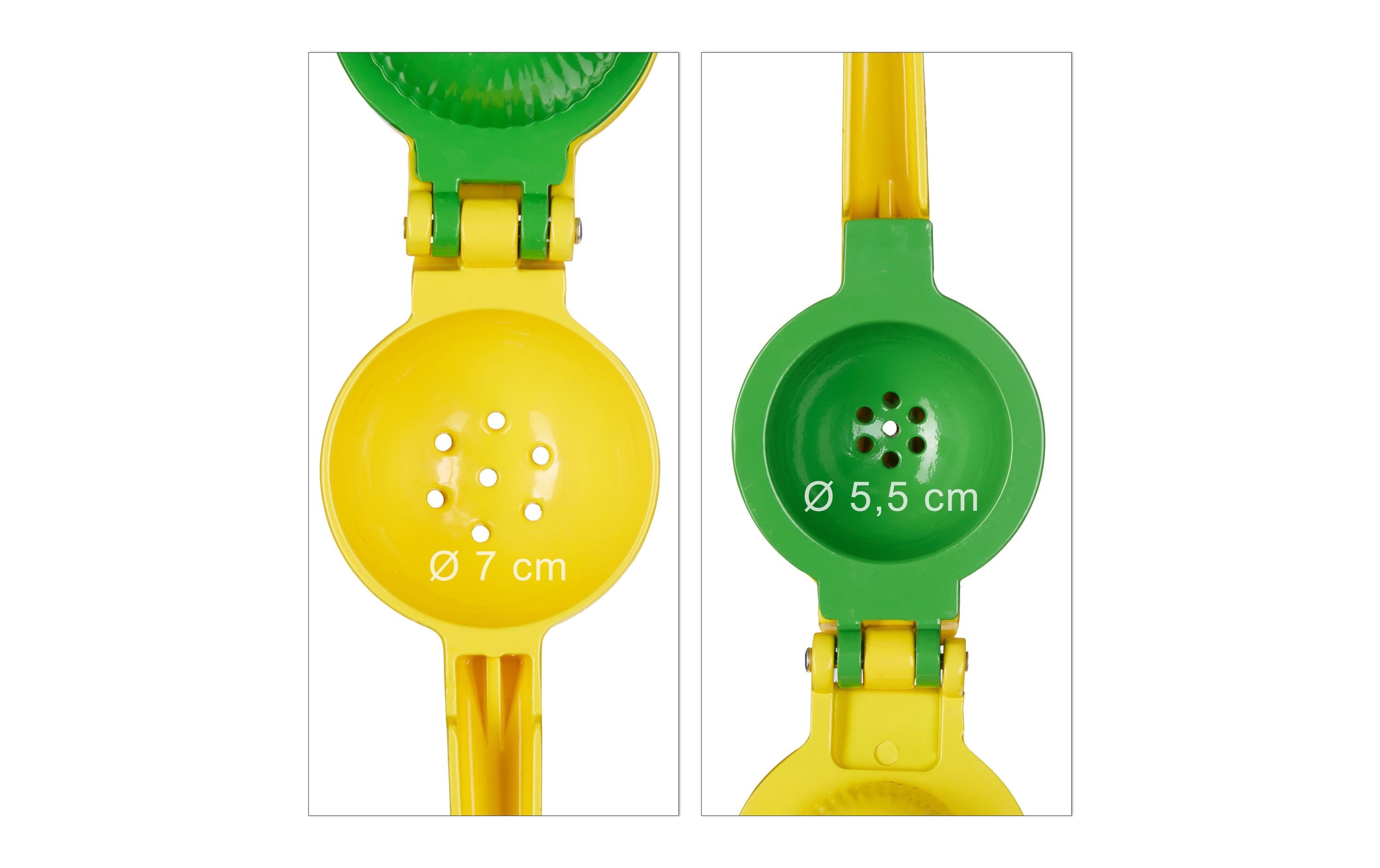 relaxdays Zitruspresse manuell 2 in 1 Gelb