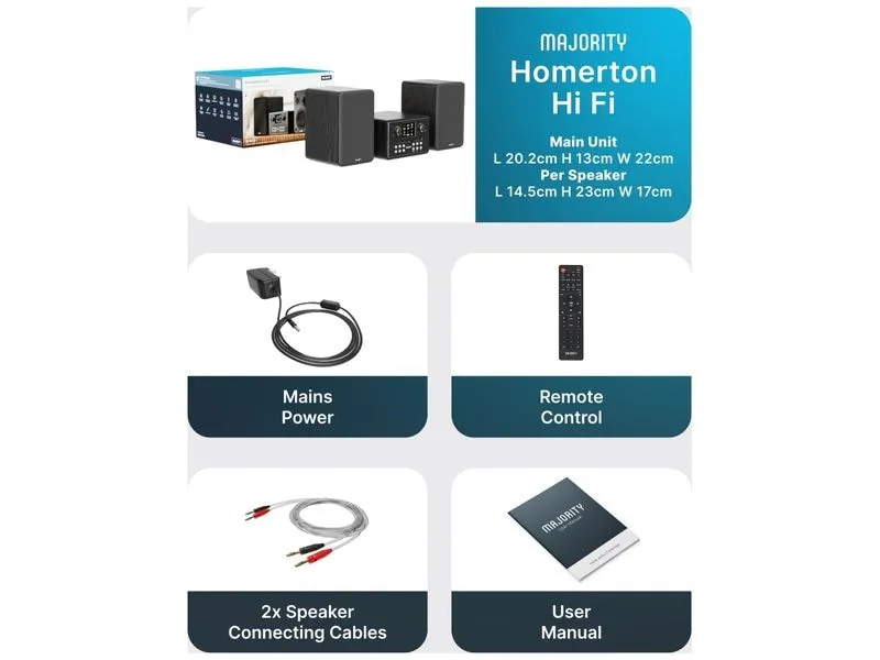 Majority Homerton mit DAB+ Internetradio und CD-Player Majority Homerton mit DAB+ Internetradio und CD-Player